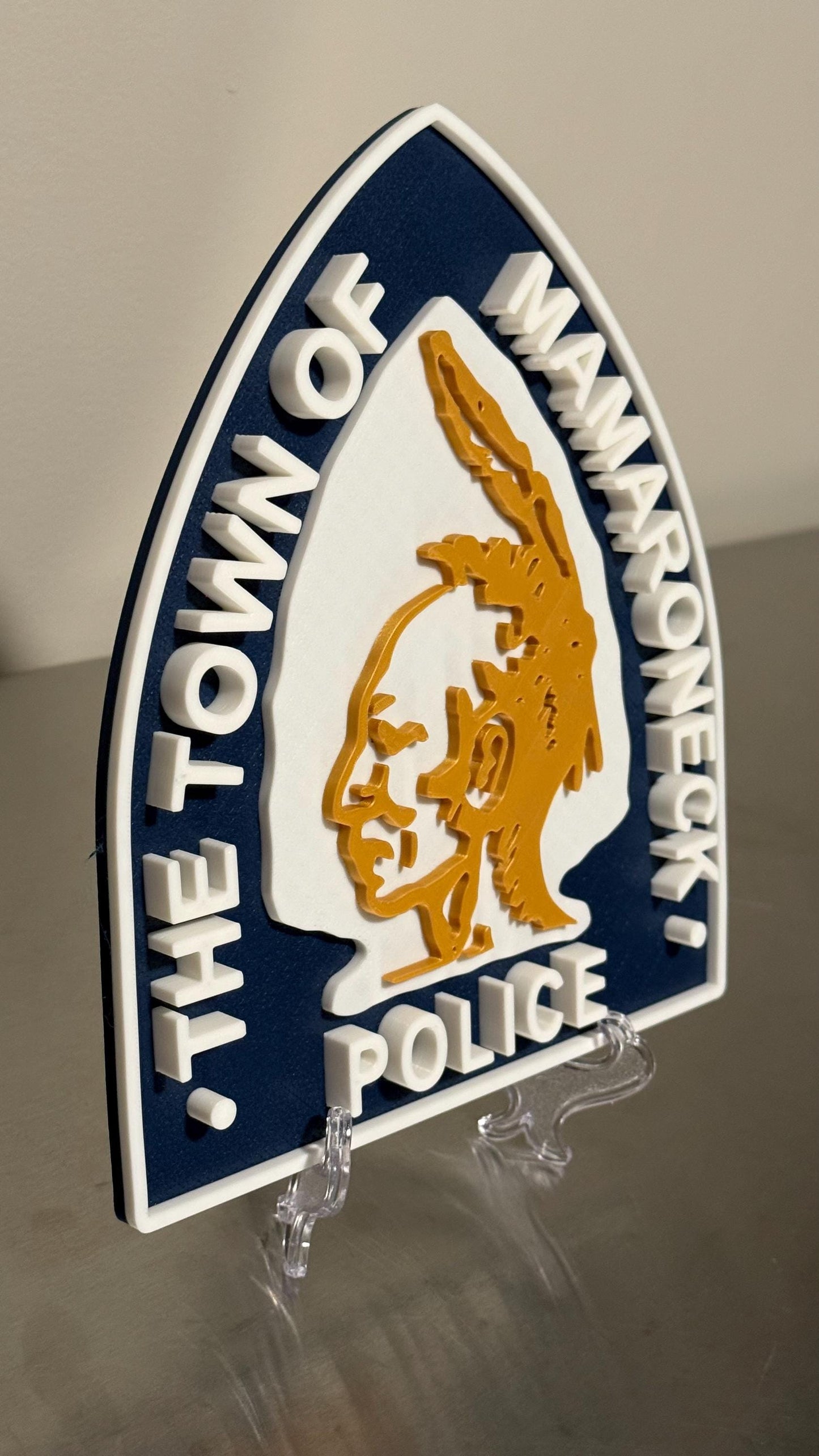 The Town Of Mamaroneck Police Department 3D Embossed Display Plaque NY Police Gift New York