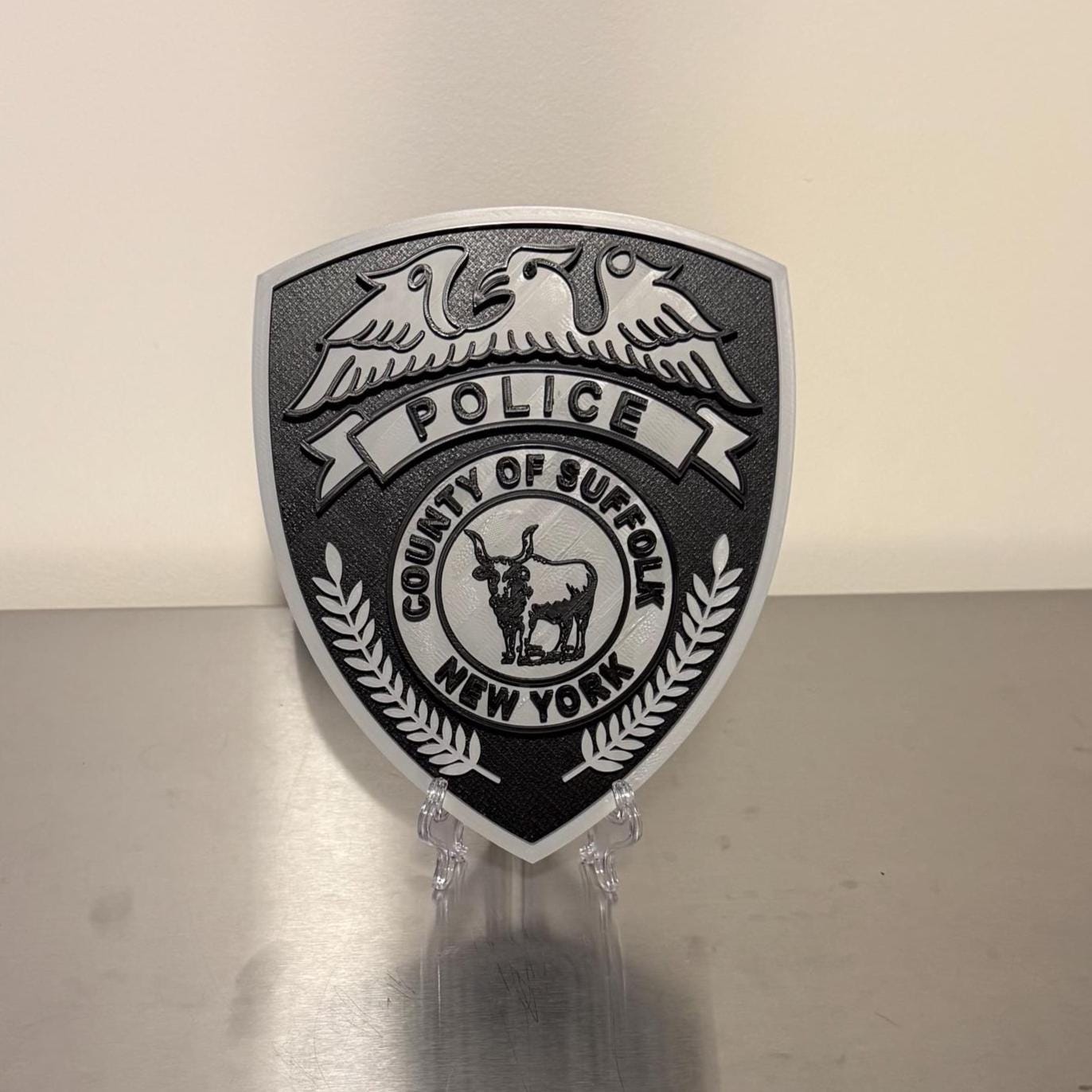 Suffolk County Police 3D Plaque: Long Island First Responder Wall Decor New York