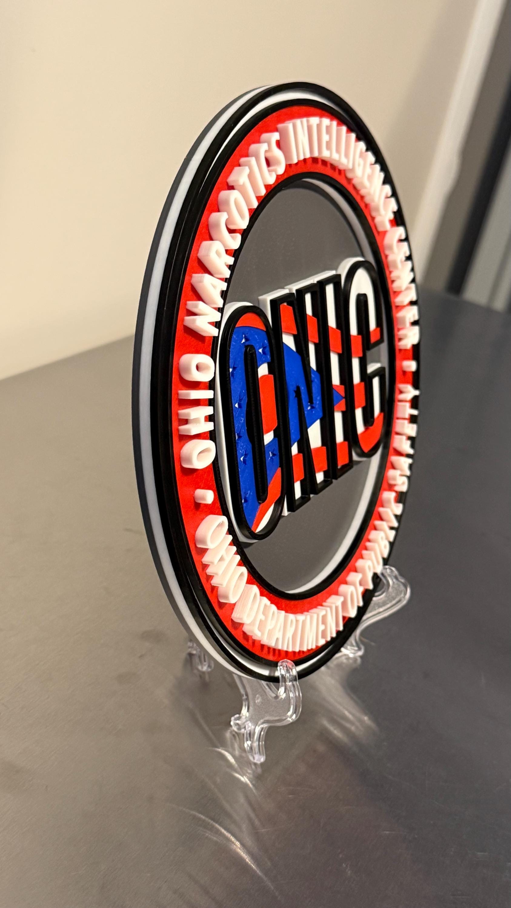 Ohio Narcotics Intelligence Center 3D Plaque - First Responder Gift