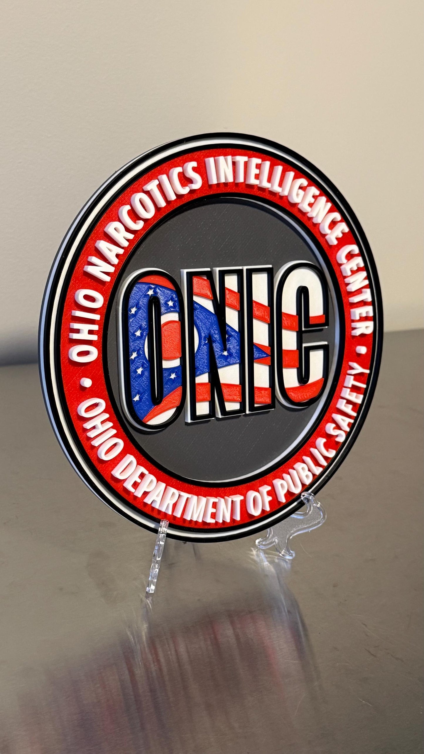 Ohio Narcotics Intelligence Center 3D Plaque - First Responder Gift