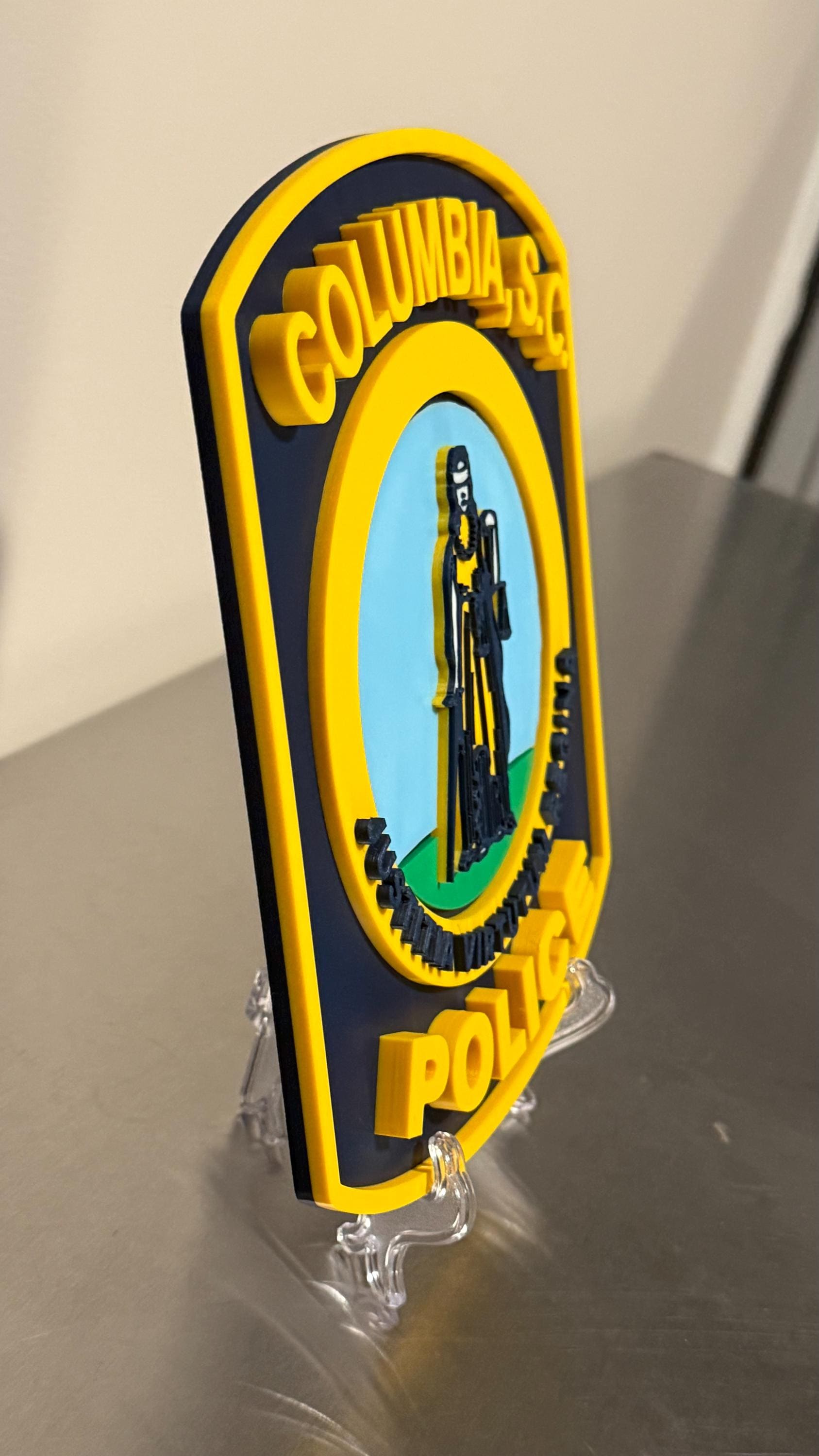 Columbia SC Police Department Plaque – First Responder Wall Decor South Carolina