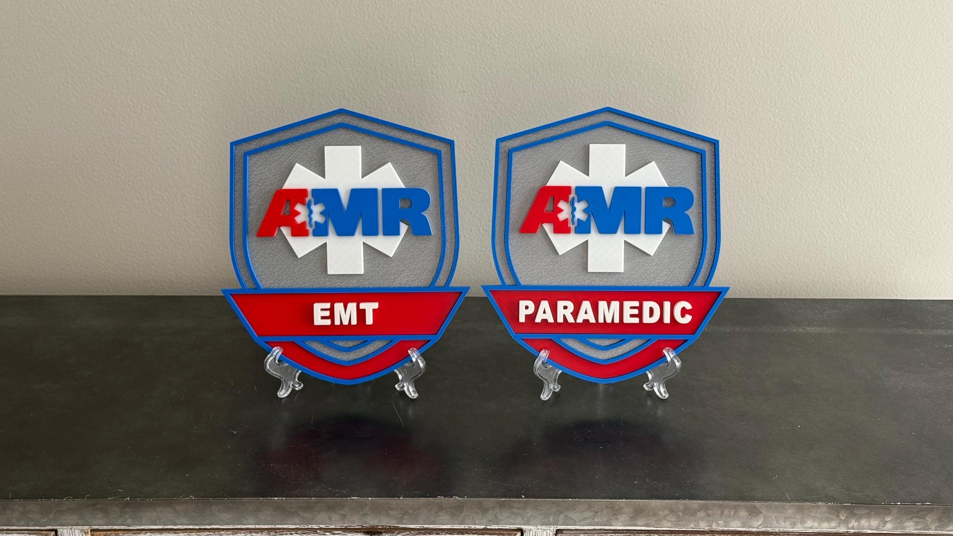 AMR EMT/Paramedic 3D Display Plaque - First Responder Wall Art