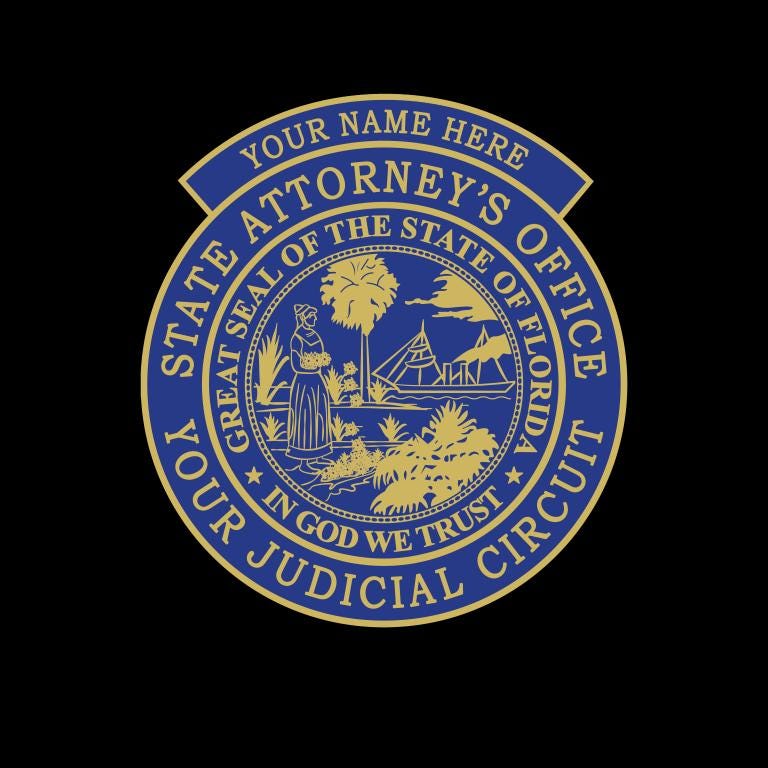 Florida State Attorney's Office 3D Embossed Display Plaque Wall Art FL