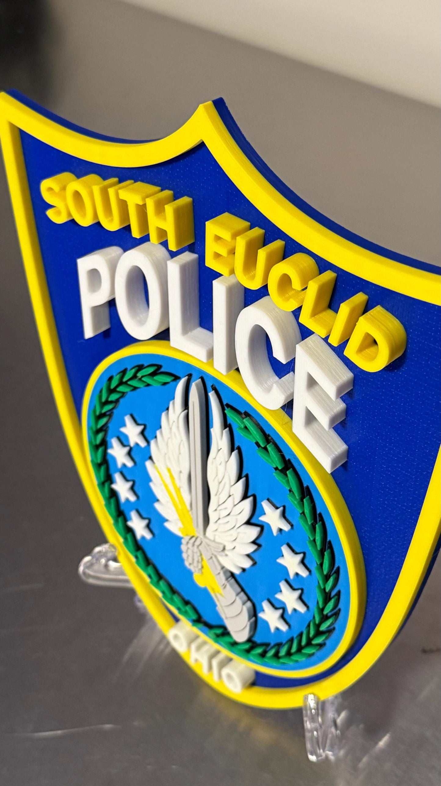 South Euclid Police Department 3D Plaque, Ohio First Responder Wall Art