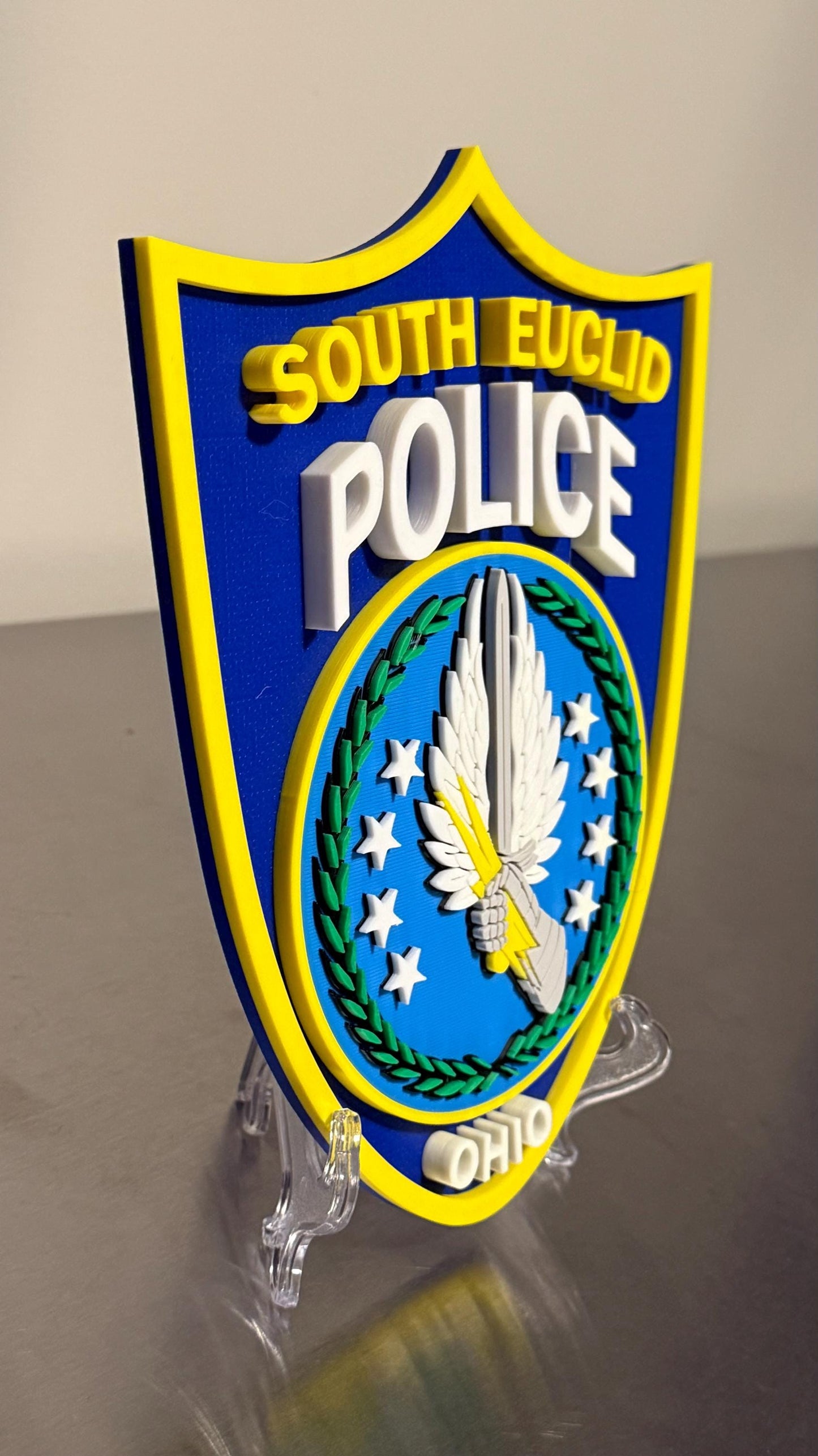 South Euclid Police Department 3D Plaque, Ohio First Responder Wall Art
