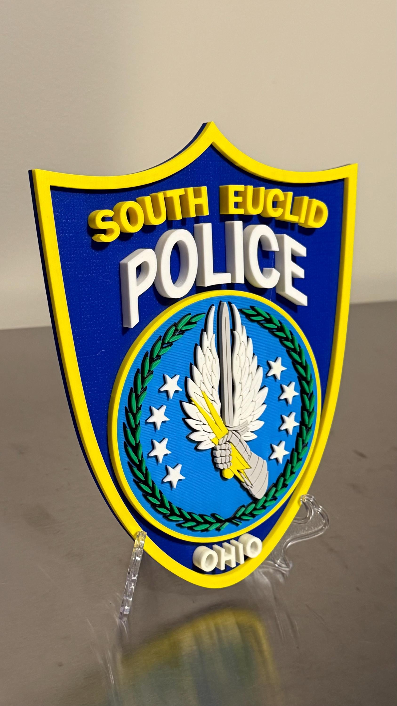 South Euclid Police Department 3D Plaque, Ohio First Responder Wall Art