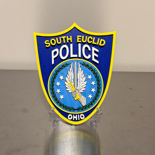 South Euclid Police Department 3D Plaque, Ohio First Responder Wall Art