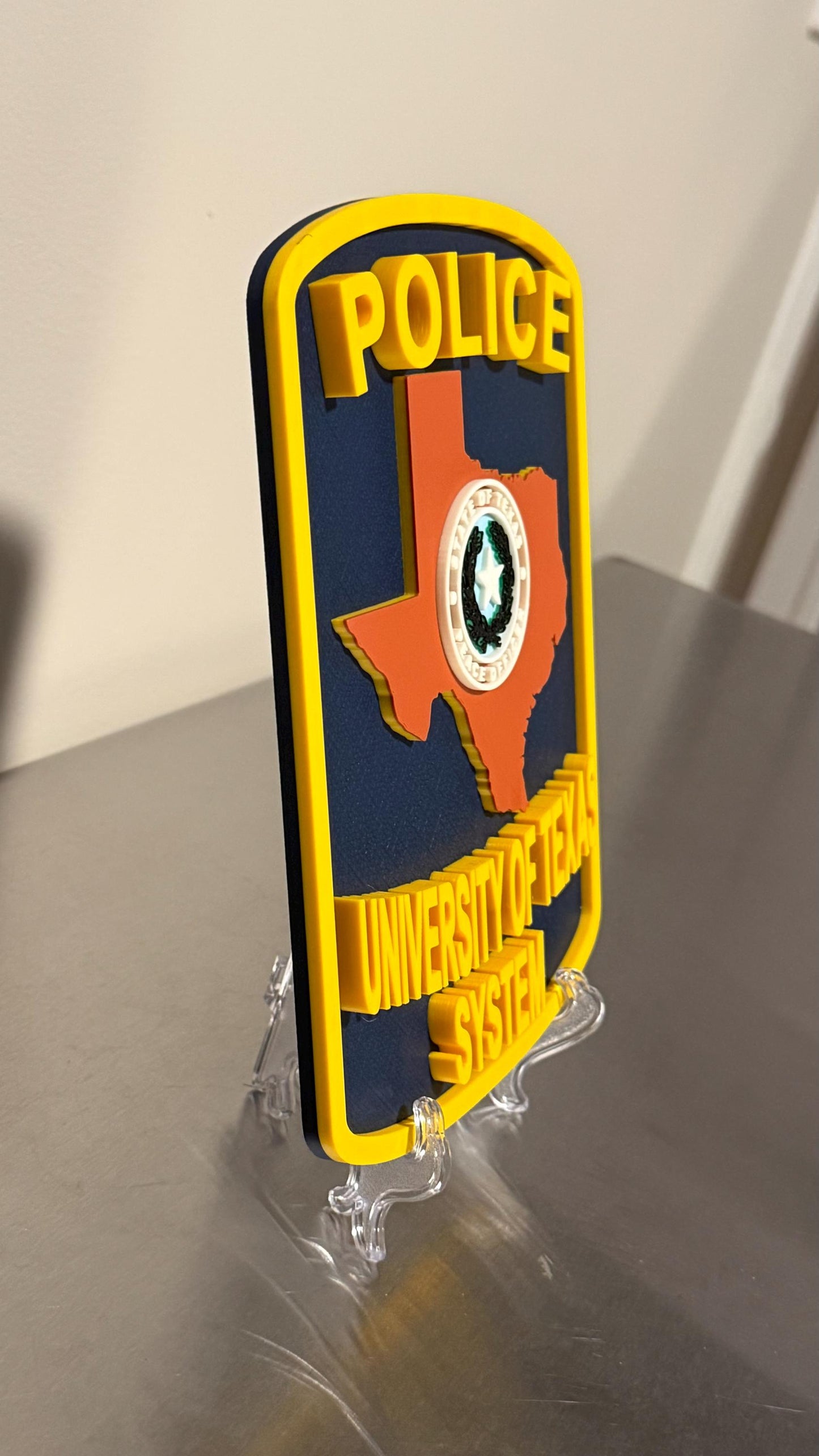 University Of Texas Police 3D Plaque: Texas Wall Art