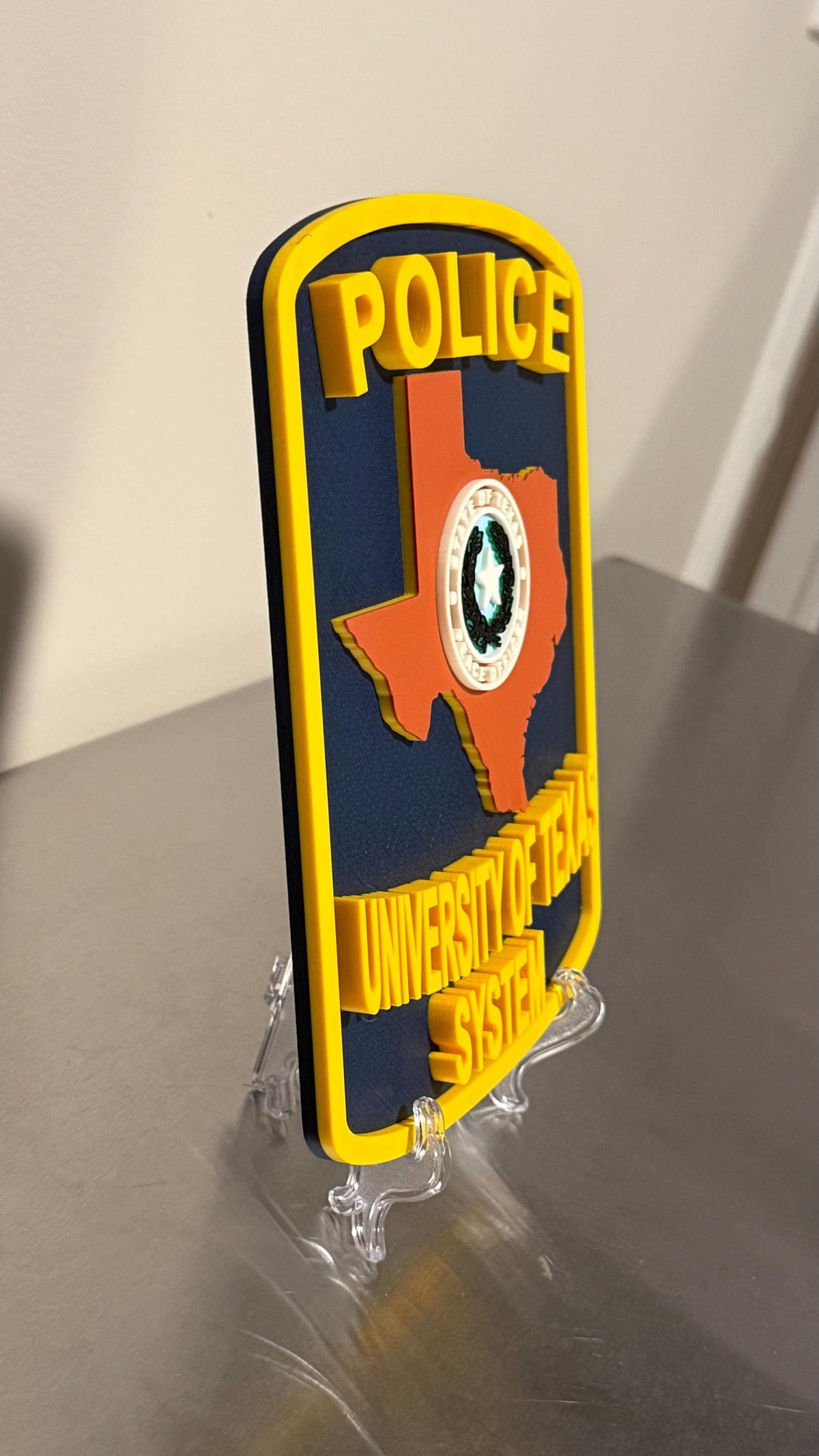 University Of Texas Police 3D Plaque: Texas Display Plaque