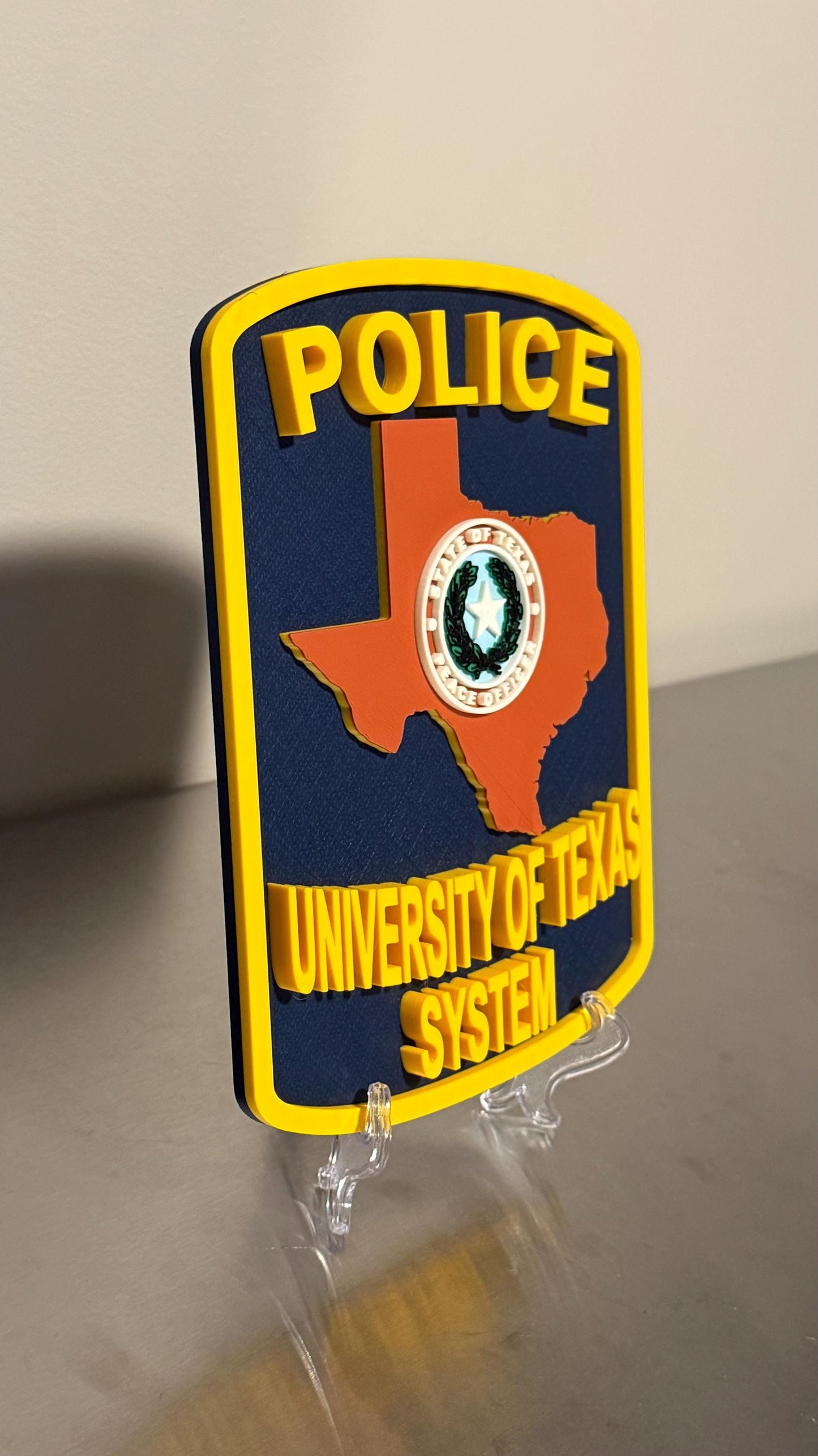 University Of Texas Police 3D Plaque: Texas Wall Art