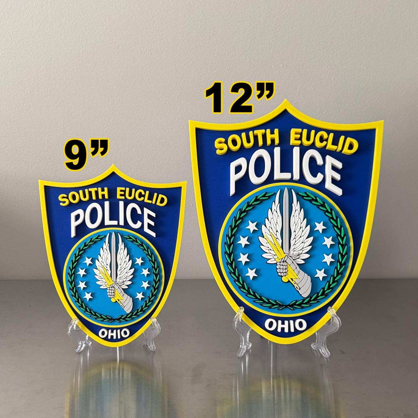 South Euclid Police Department 3D Plaque, Ohio First Responder Wall Art