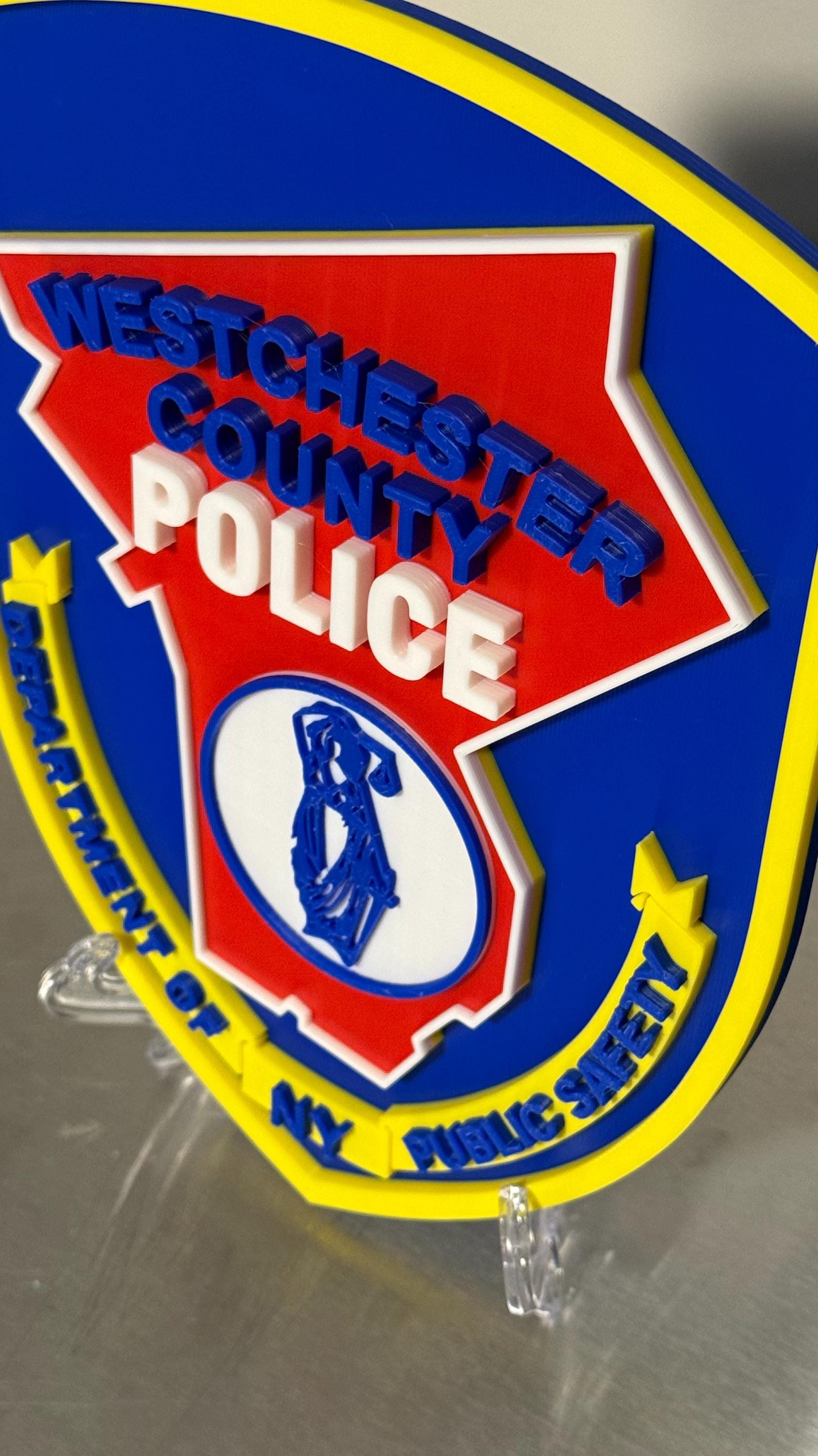 Westchester County Police 3D Plaque: First Responder Wall Art NY Police Gift New York