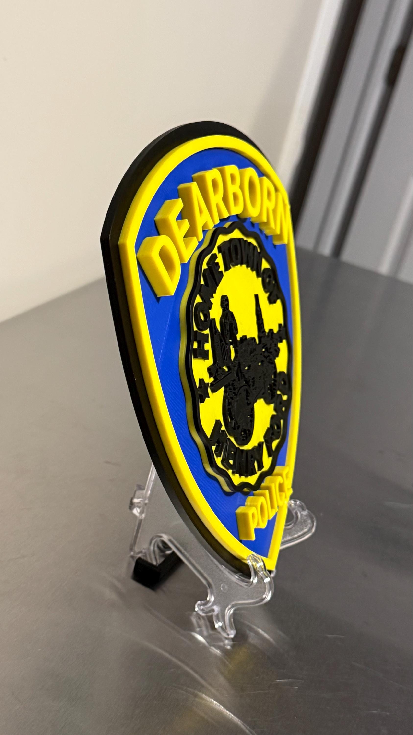Dearborn Michigan Police Department 3D Display Plaque