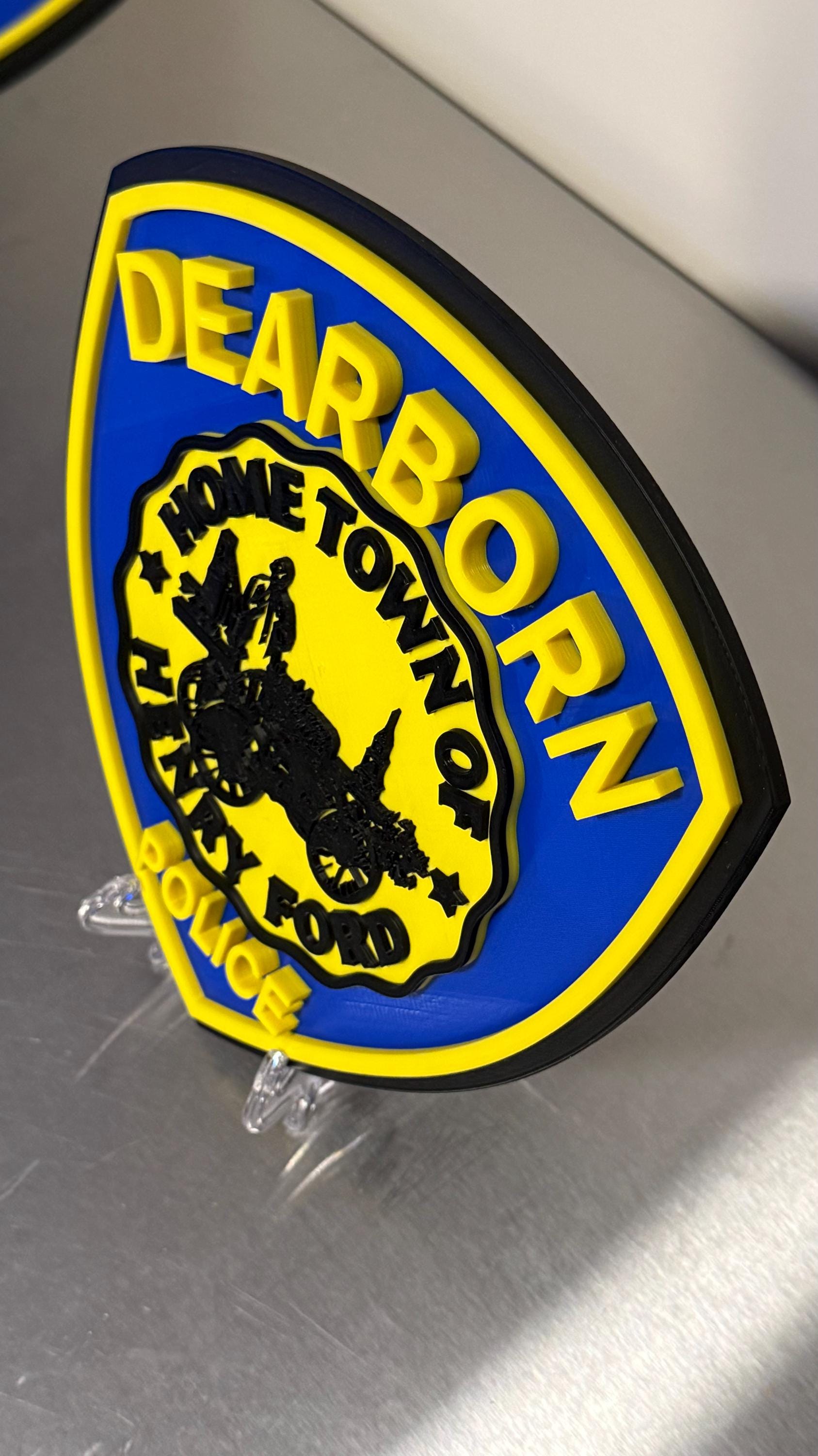 Dearborn Michigan Police Department 3D Display Plaque