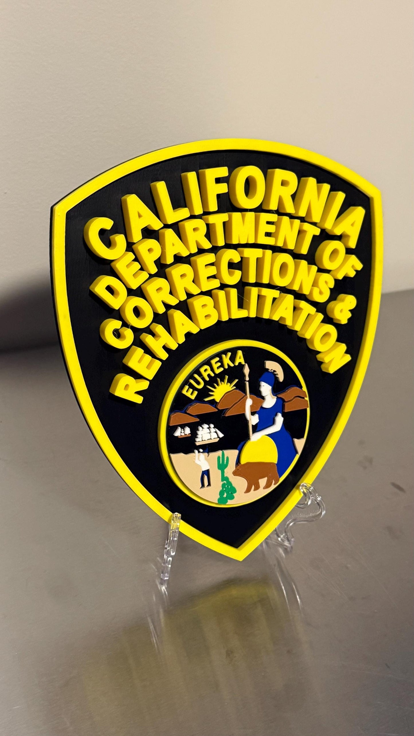 California Department Of Corrections 3D Plaque First Responder Wall Art CA Display Plaque
