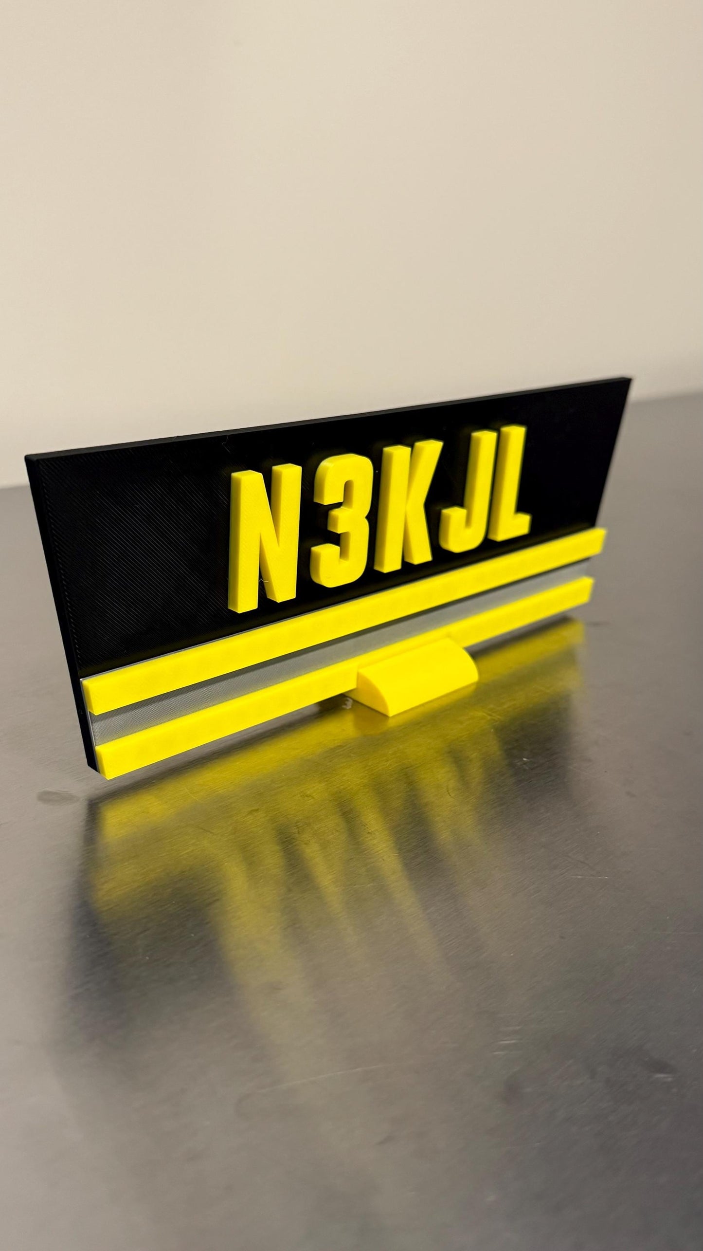 9” Bunker Gear Jacket Flap Personalized 3D Firefighter Plastic Display Plaque