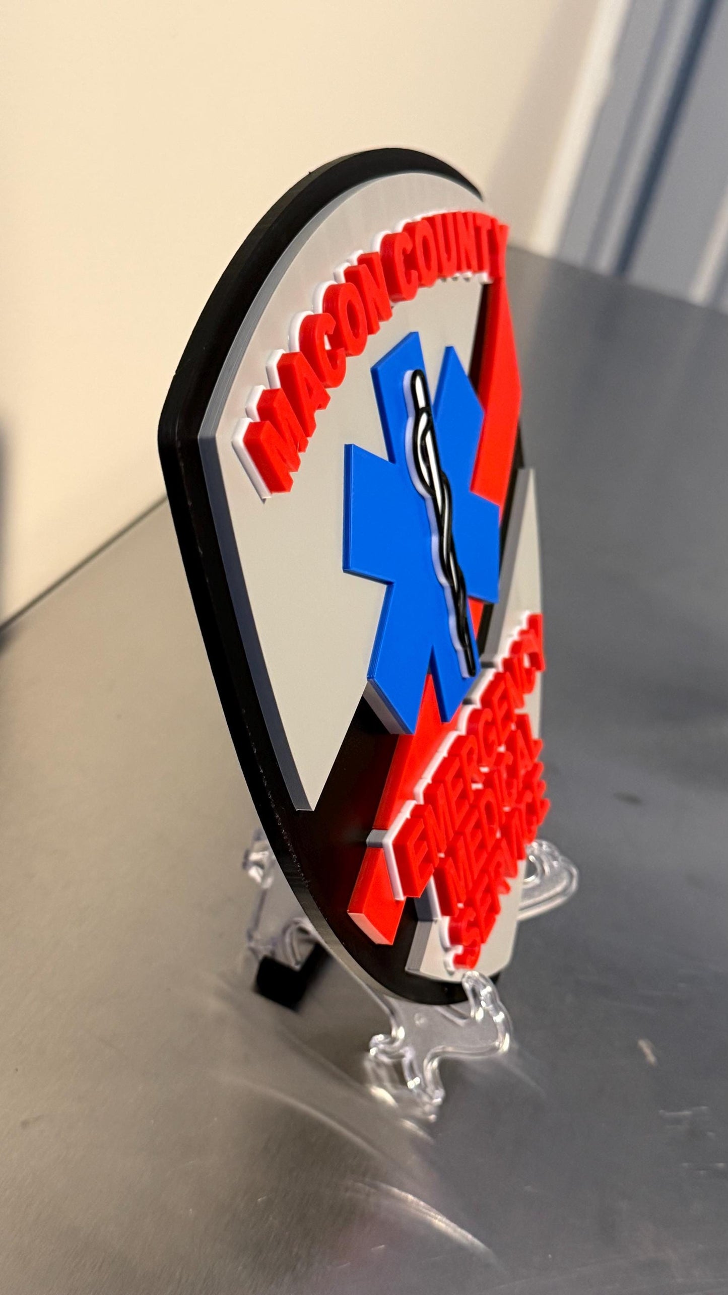 Macon County EMS 3D Plaque – First Responder Wall Decor Florida