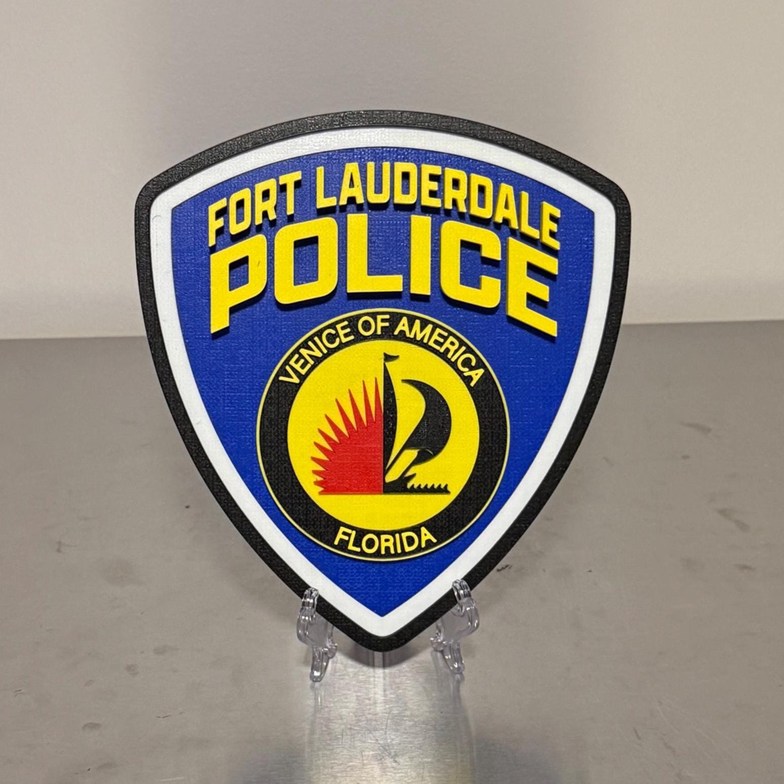 Fort Lauderdale Police Department 3D Plaque: First Responder Wall Decor Florida