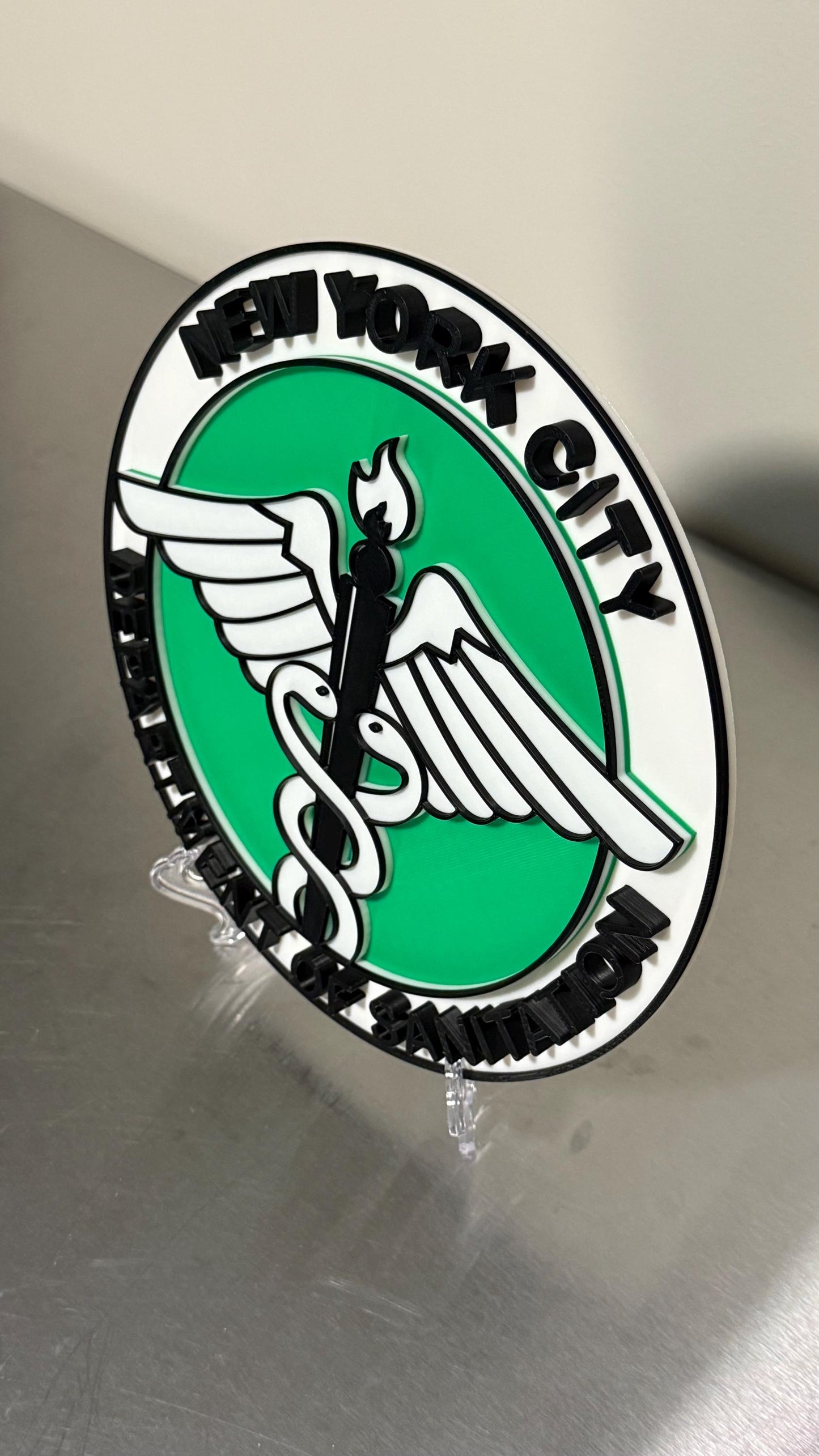 DSNY New York City Department of Sanitation 3D Plaque - First Responder Wall Art New York