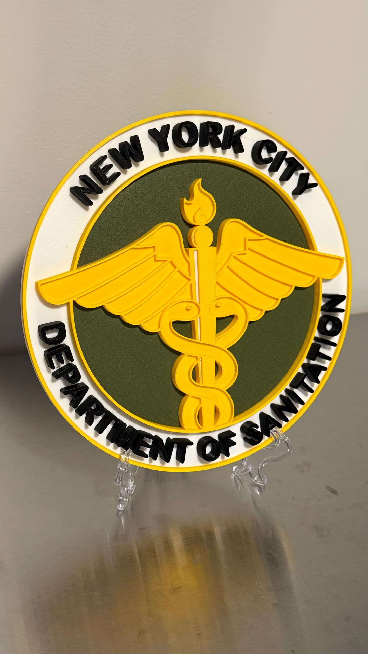 DSNY Supervisor 3D Plaque - New York City Department of Sanitation Wall Art New York