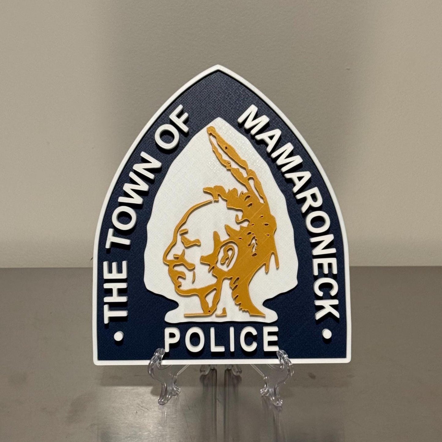 The Town Of Mamaroneck Police Department 3D Embossed Display Plaque NY Police Gift New York