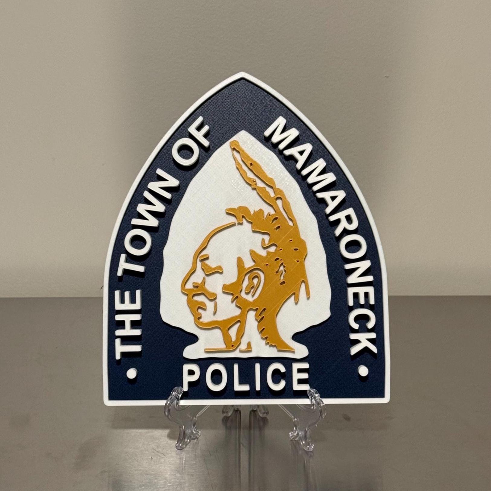 The Town Of Mamaroneck Police Department 3D Embossed Display Plaque NY Police Gift New York