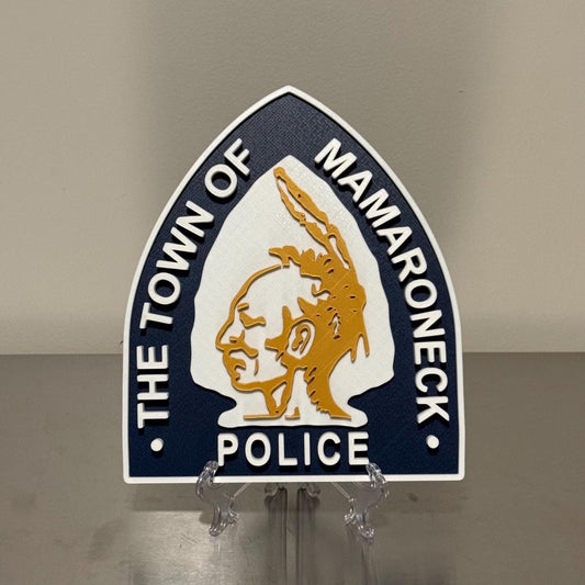 The Town Of Mamaroneck Police Department 3D Embossed Display Plaque NY Police Gift New York