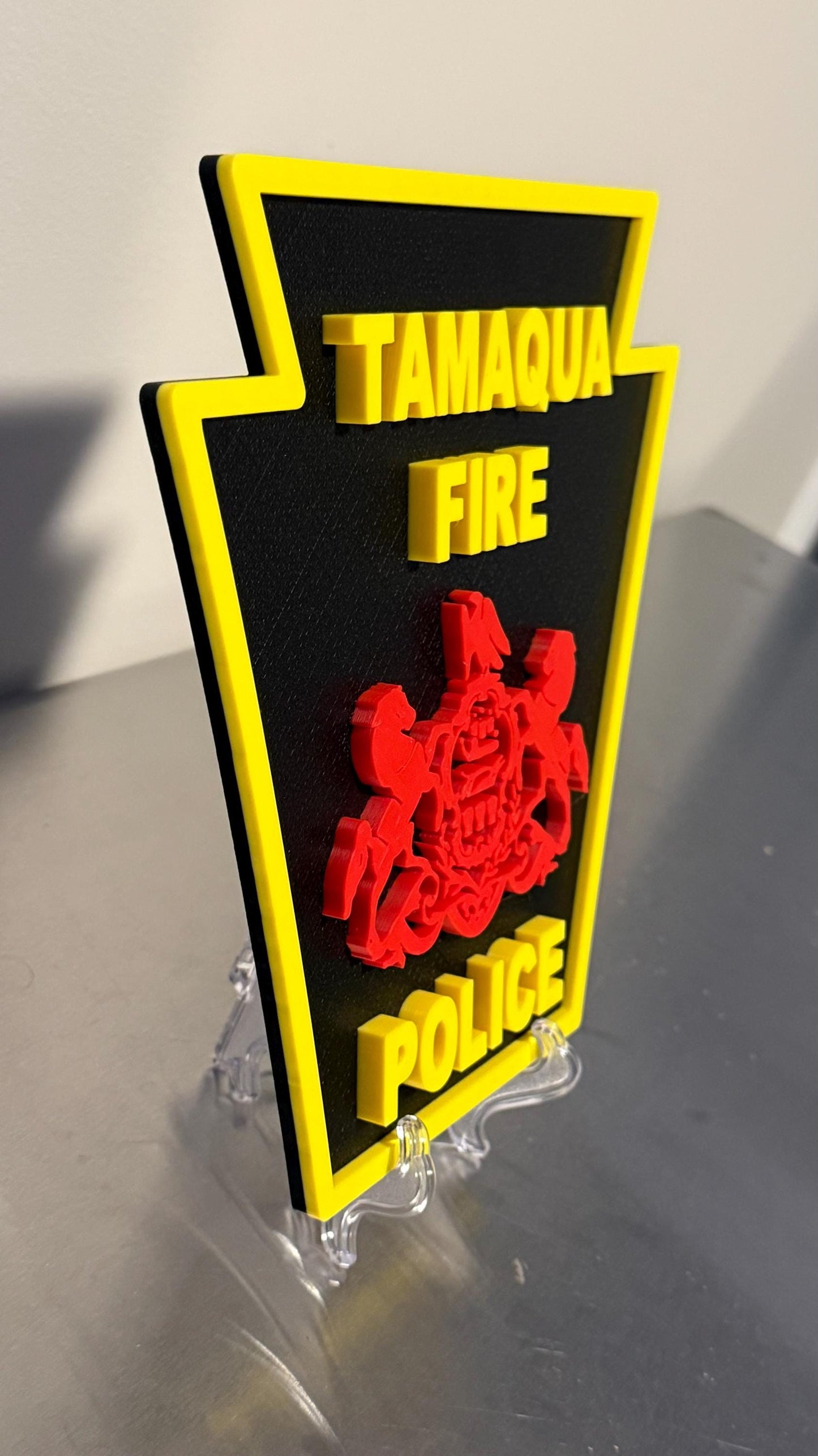 Tamaqua Pennsylvania Fire Police 3D Plaque - First Responder Wall Art Pennsylvania