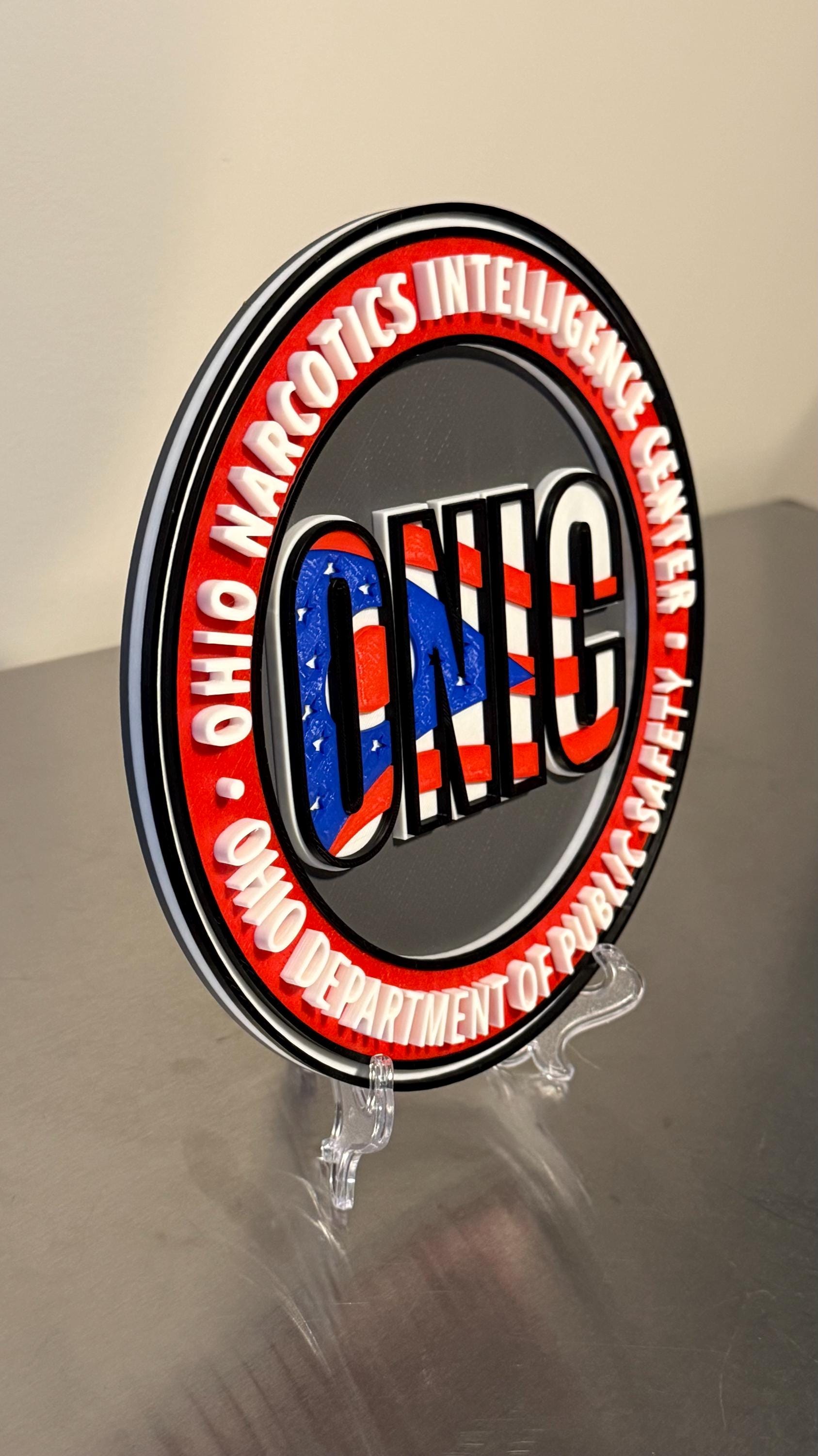 Ohio Narcotics Intelligence Center 3D Plaque - First Responder Gift