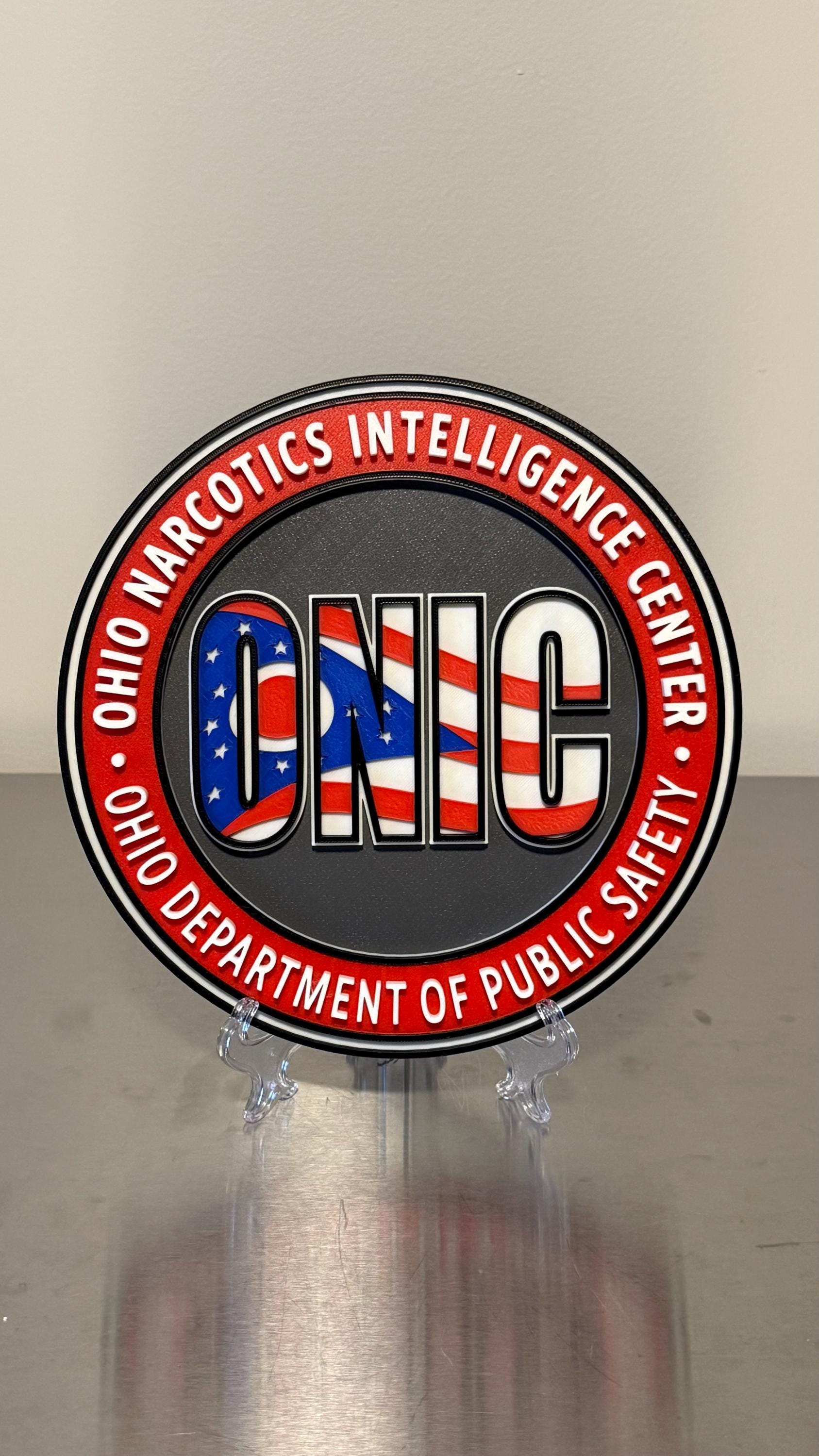 Ohio Narcotics Intelligence Center 3D Plaque - First Responder Gift