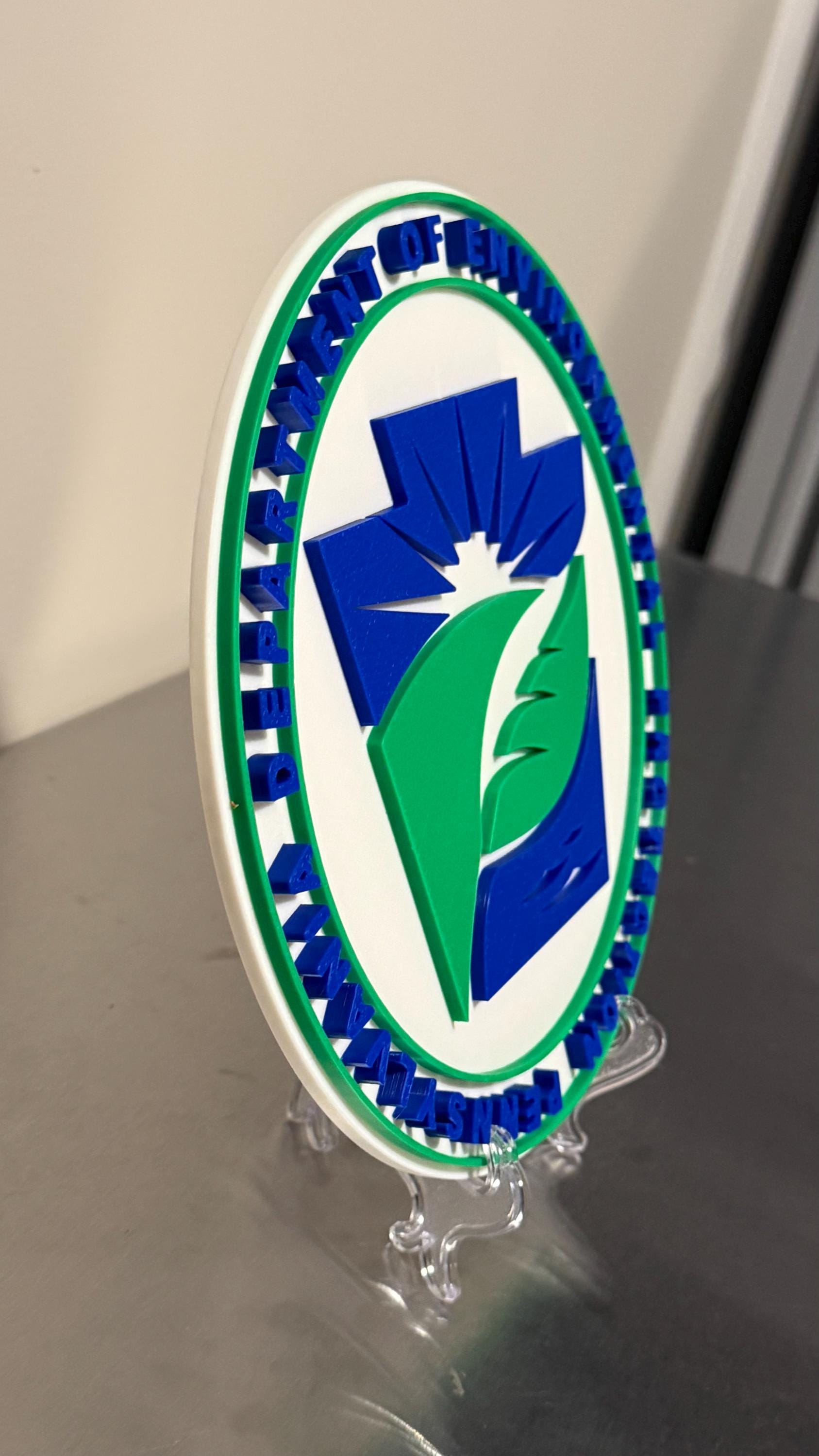 Pennsylvania Department Of Environmental Protection 3D Display Plaque Wall Art PA