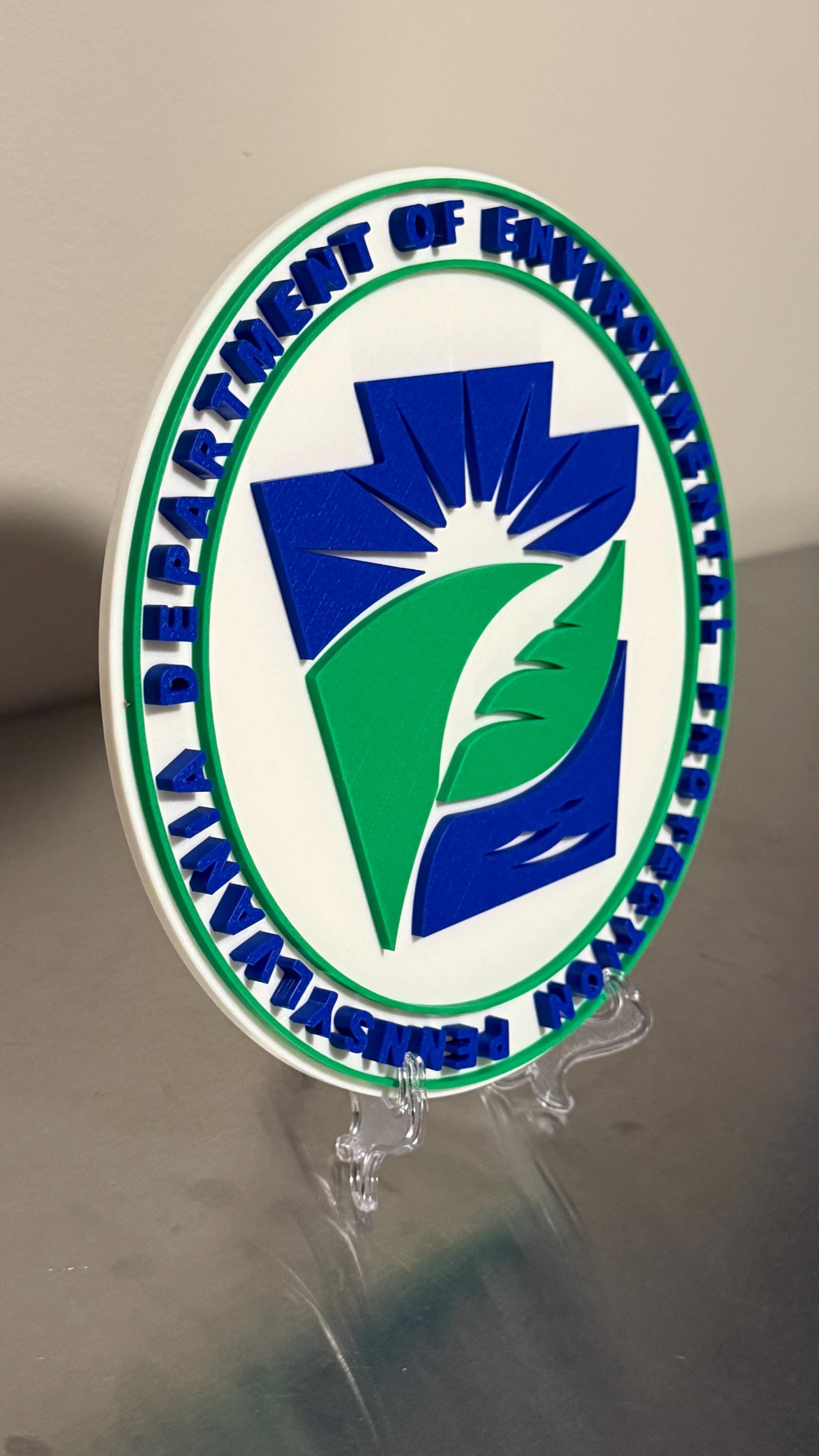 Pennsylvania Department Of Environmental Protection 3D Display Plaque Wall Art PA