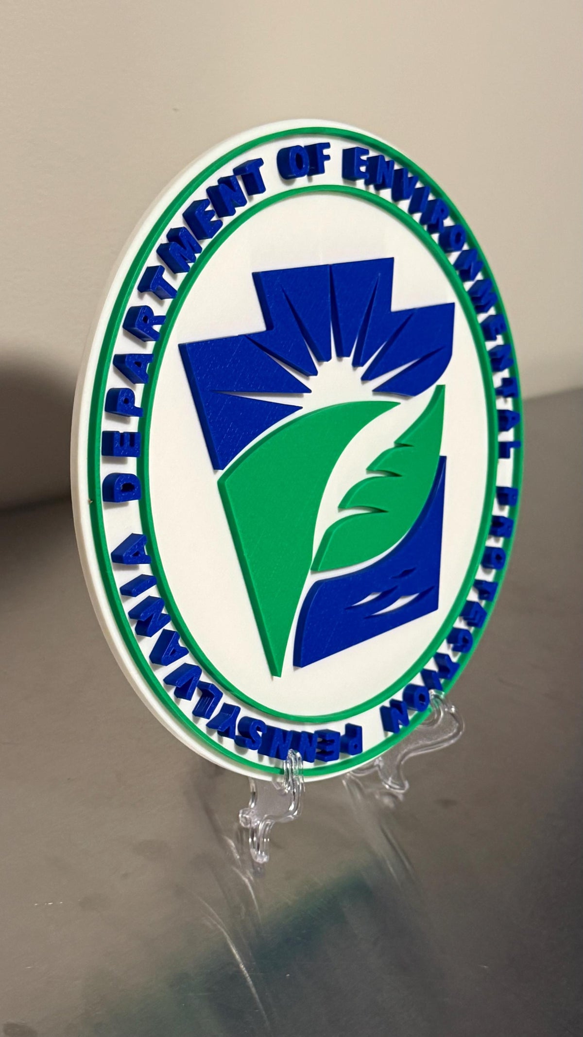 Pennsylvania Department Of Environmental Protection 3D Display Plaque Display Plaque PA