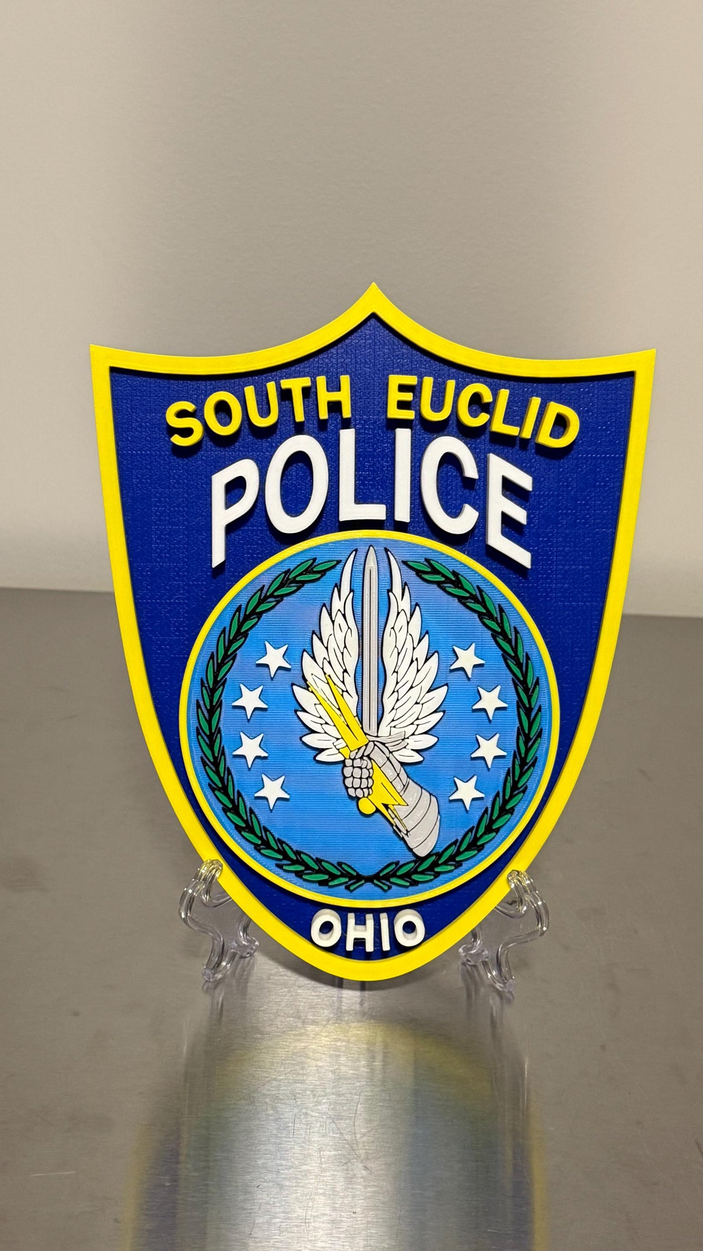 South Euclid Police Department 3D Plaque, Ohio First Responder Wall Art
