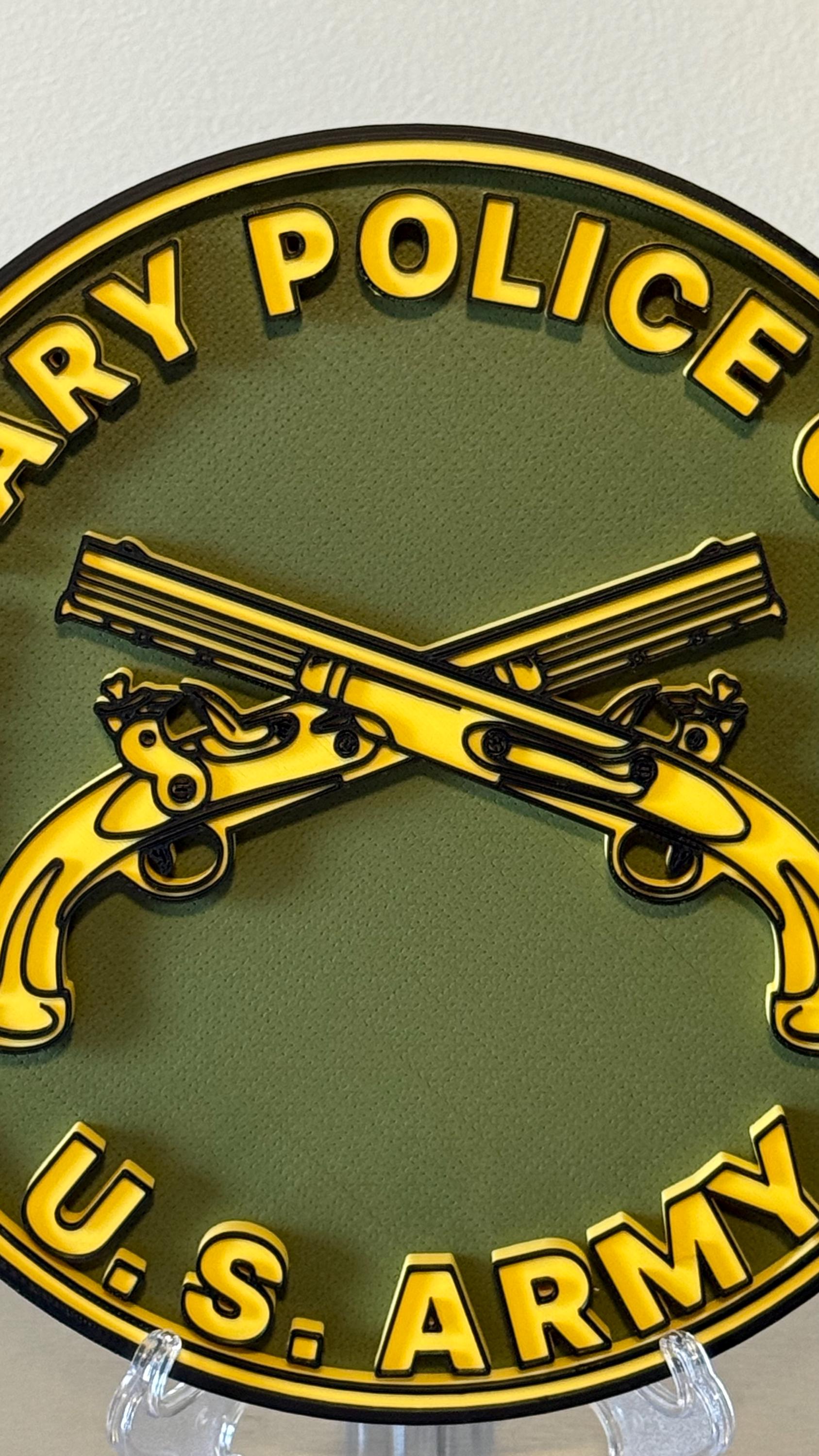 US Army Military Police Corps 3D Plaque: Veteran Gift Government