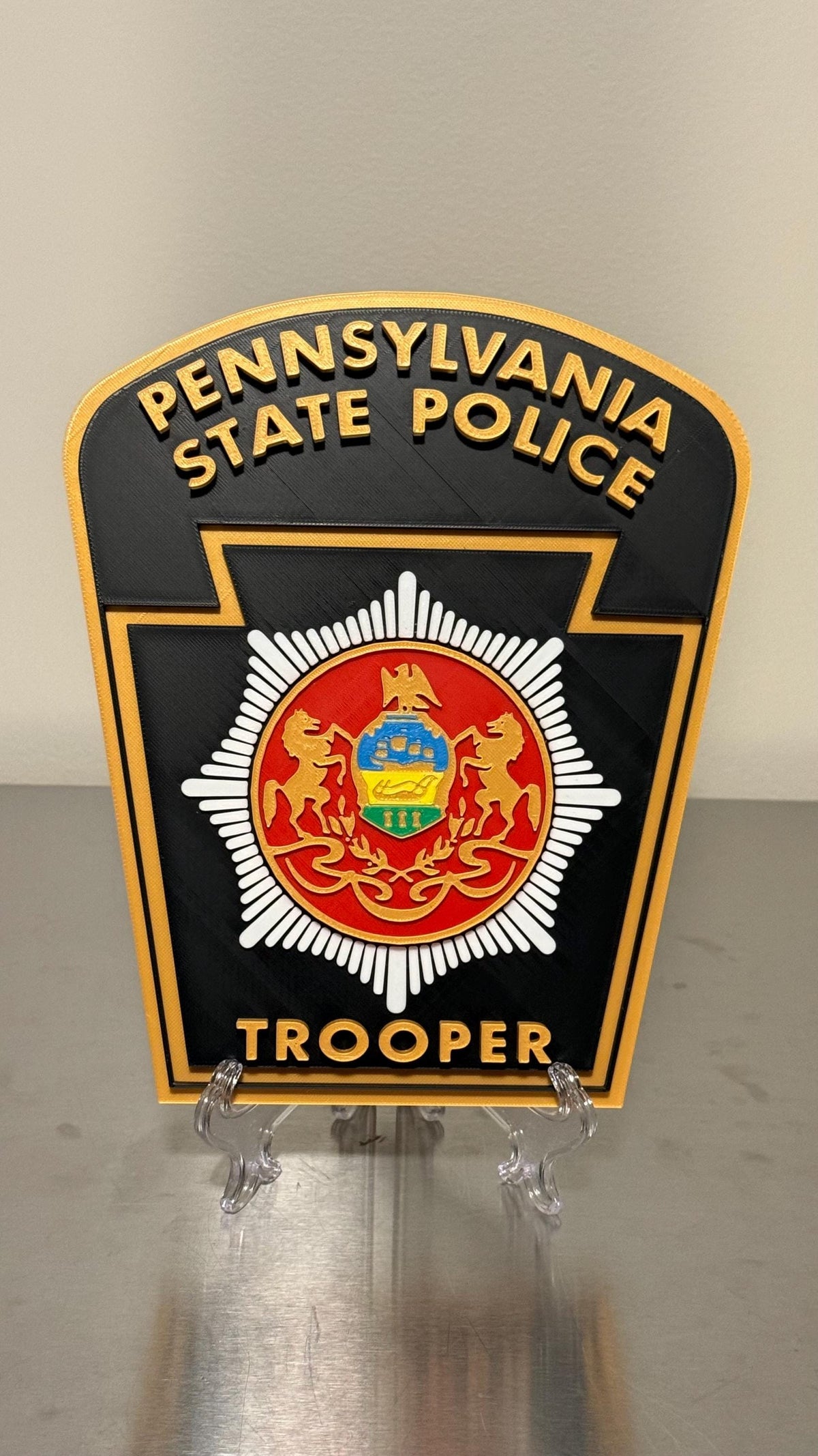 Pennsylvania State Police Trooper 3D Display Plaque PSP PA