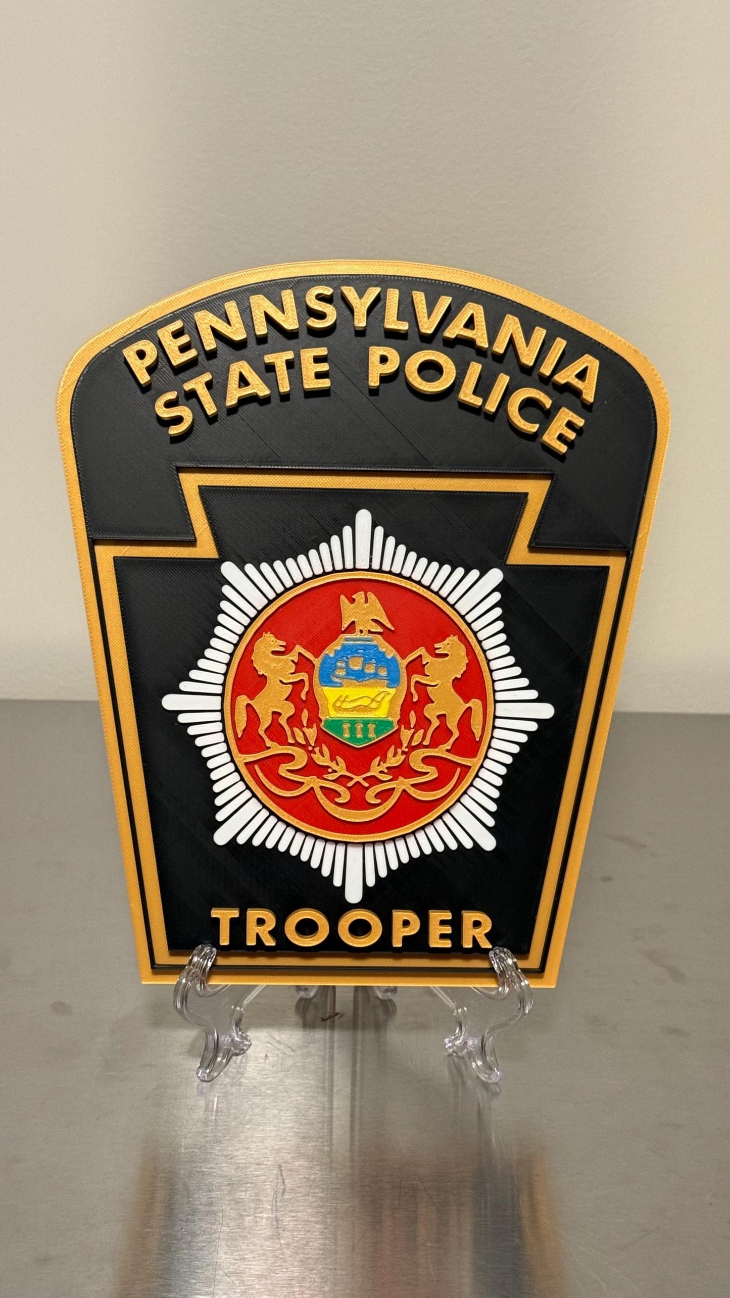 Pennsylvania State Police Trooper 3D Display Plaque PSP PA