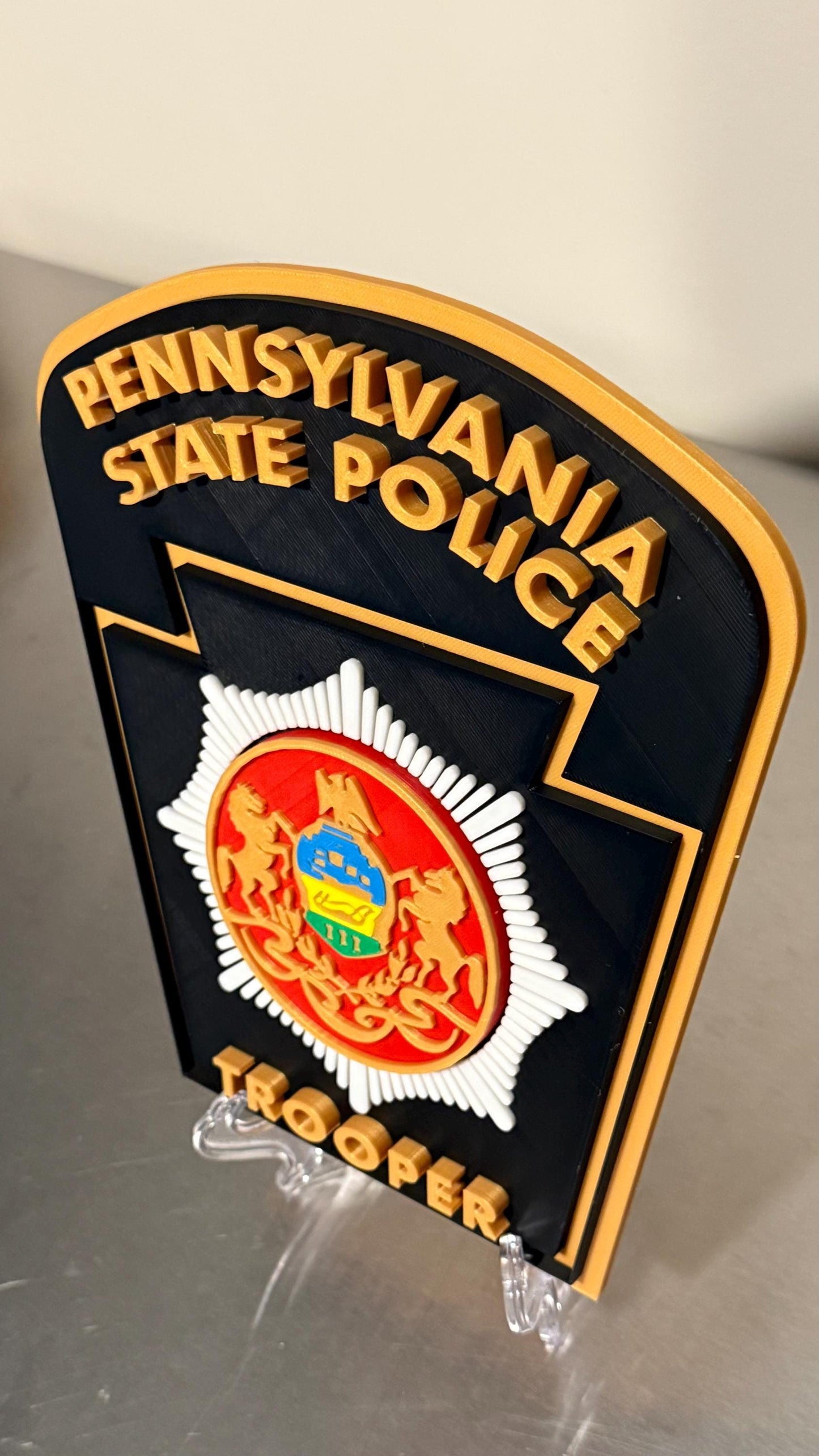 Pennsylvania State Police Trooper 3D Display Plaque PSP PA