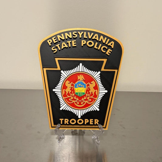 Pennsylvania State Police Trooper 3D Display Plaque PSP PA