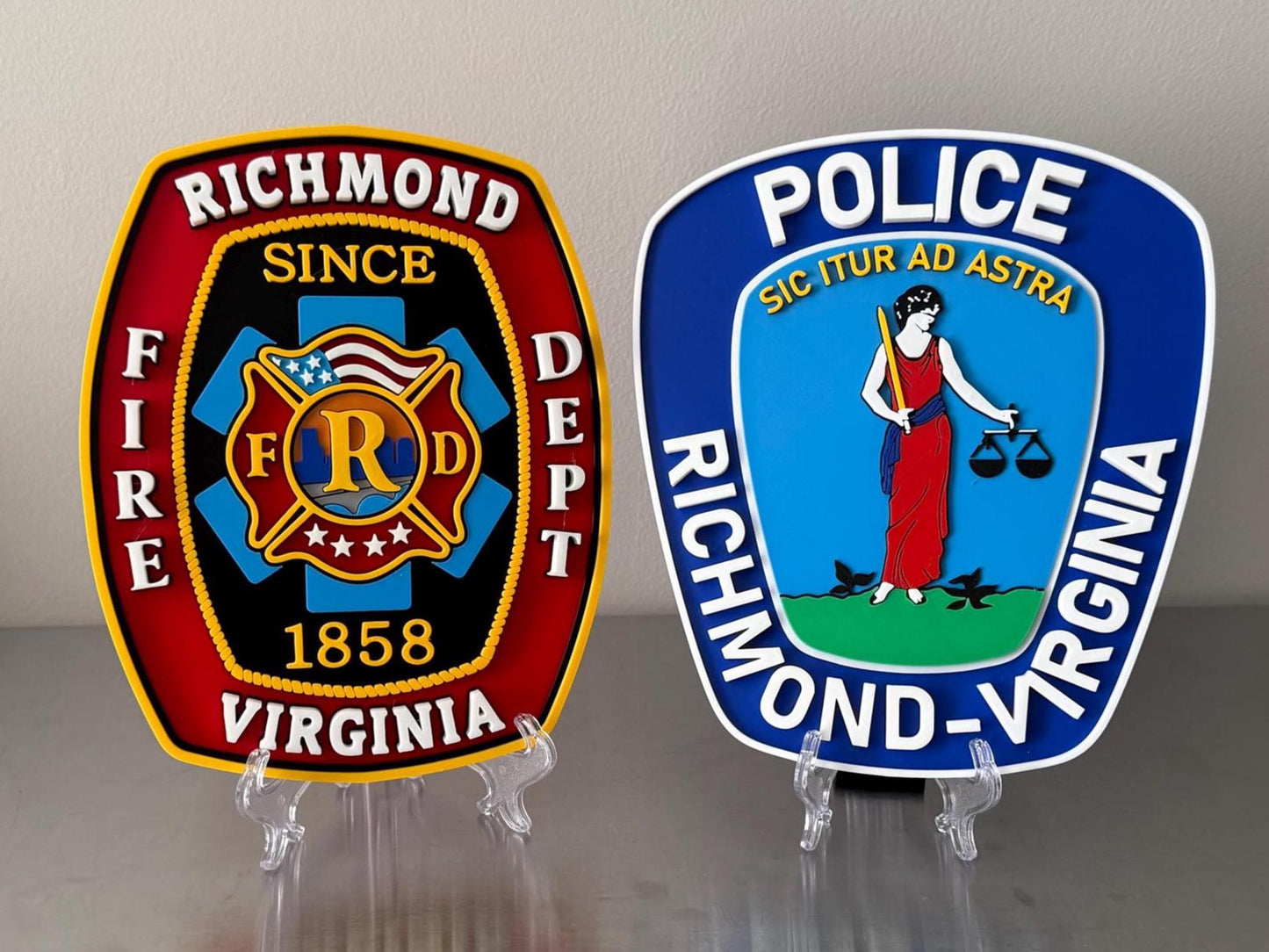 Police Department Plaque: Richmond First Responder Tribute Virginia