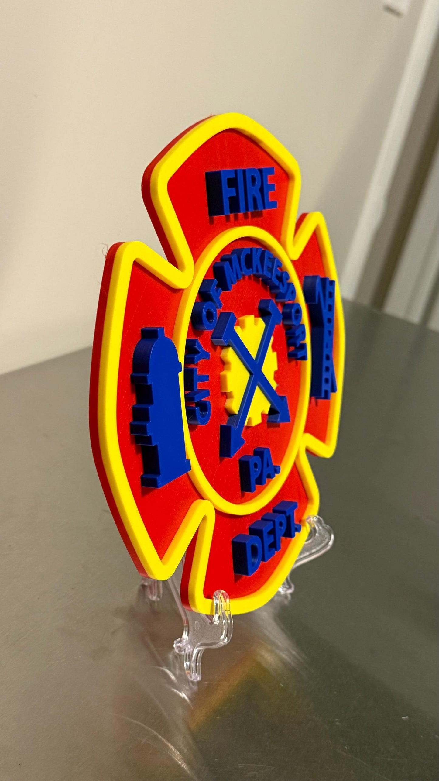 McKeesport Fire Department 3D Display Plaque First Responder Wall Art PA Firefighter Gift Pennsylvania