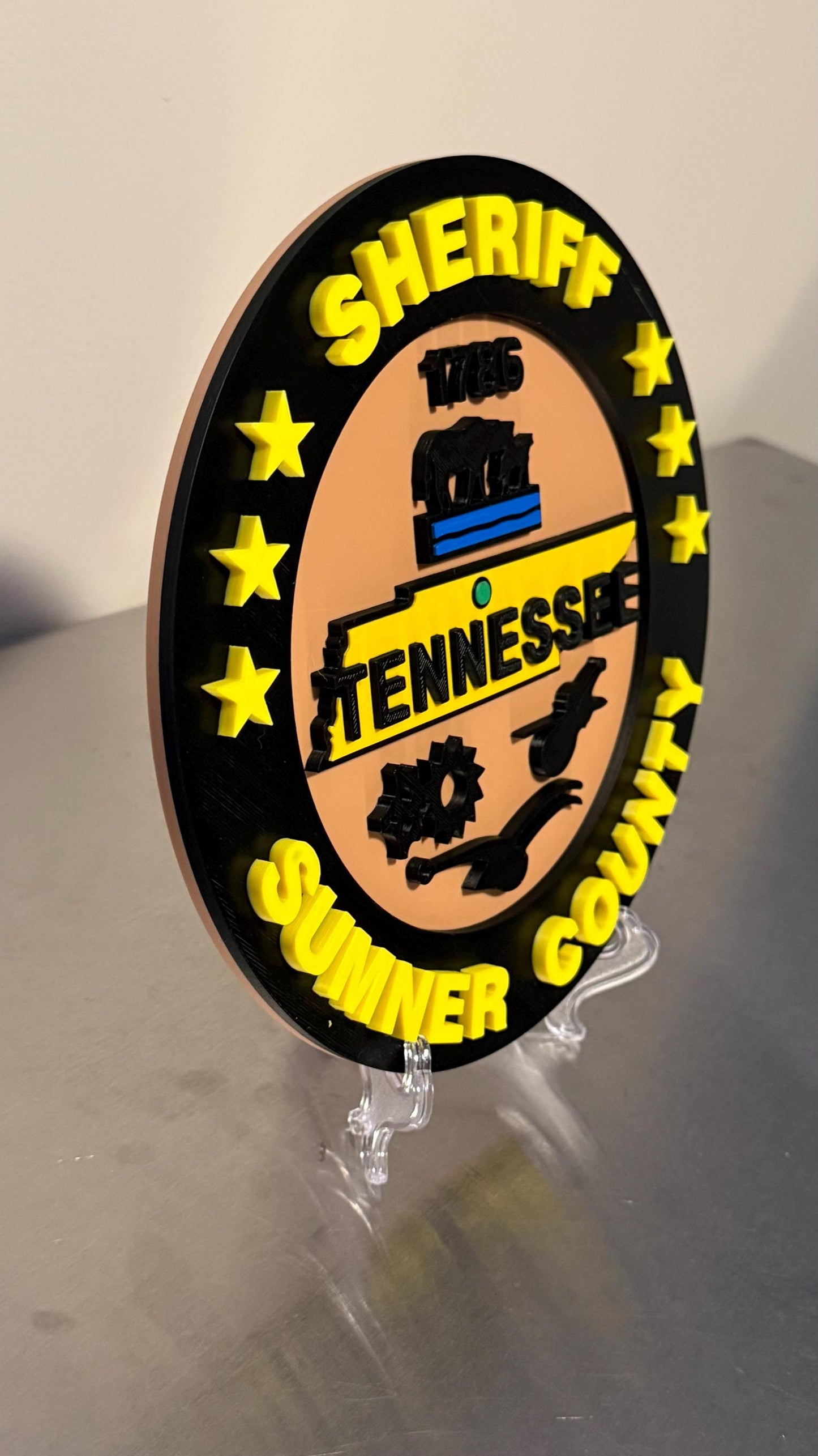Sumner County Sheriff 3D Plaque - Tennessee First Responder Wall Art