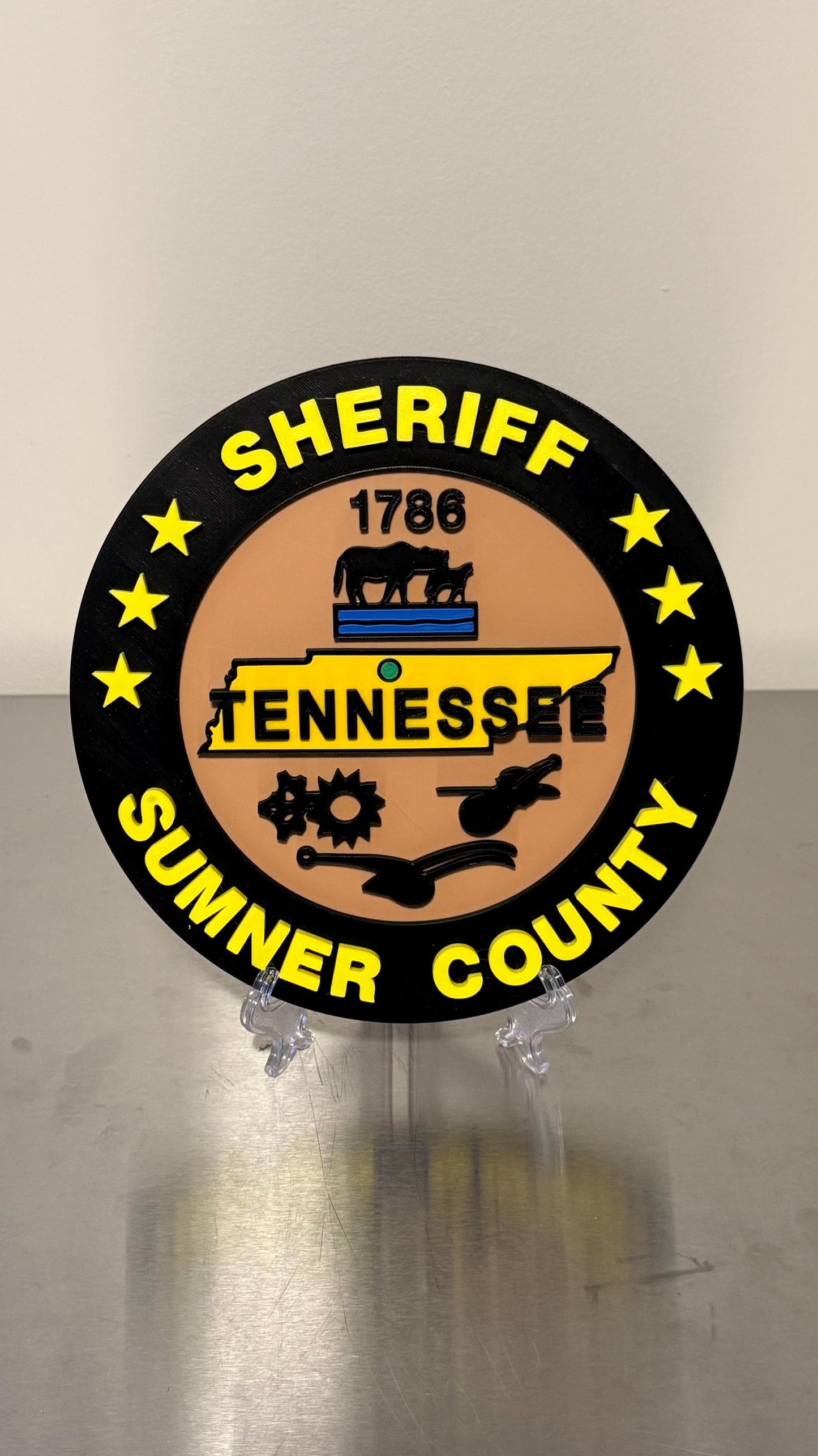 Sumner County Sheriff 3D Plaque - Tennessee First Responder Wall Art