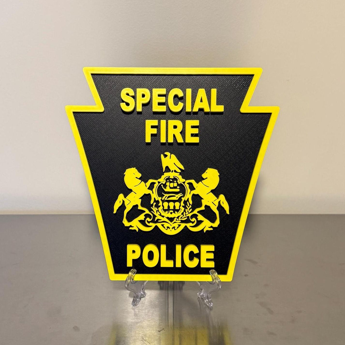 Pennsylvania Fire Police Logo 3D Display Plaque - First Responder