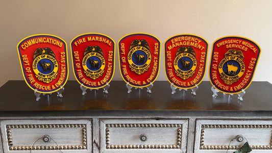 Suffolk County Fire Rescue 3D Plaque: Long Island First Responder Wall Decor New York