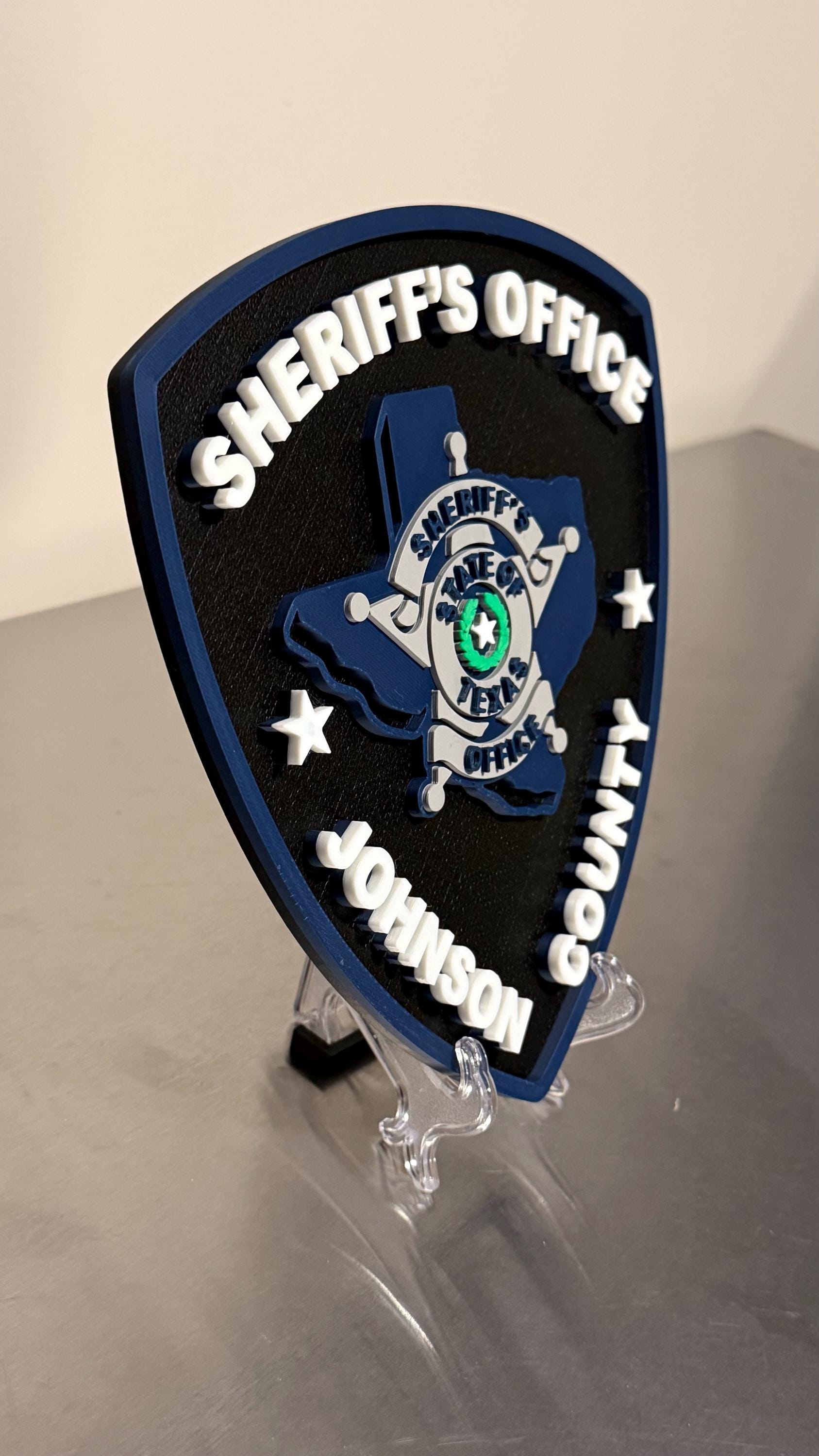 Johnson County Sheriff Texas 3D Display Plaque TX Wall Art