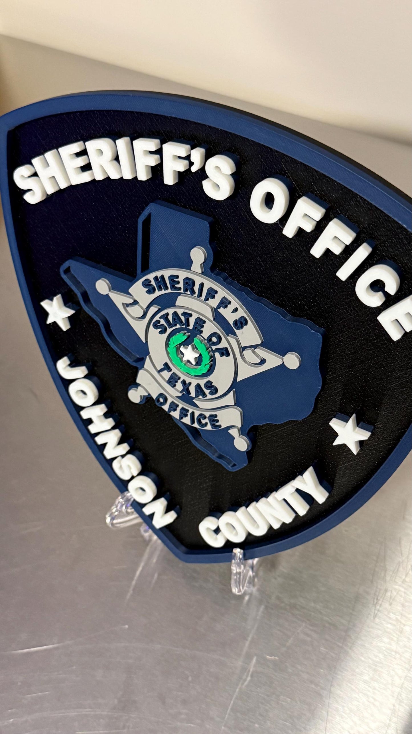 Johnson County Sheriff Texas 3D Display Plaque TX Wall Art