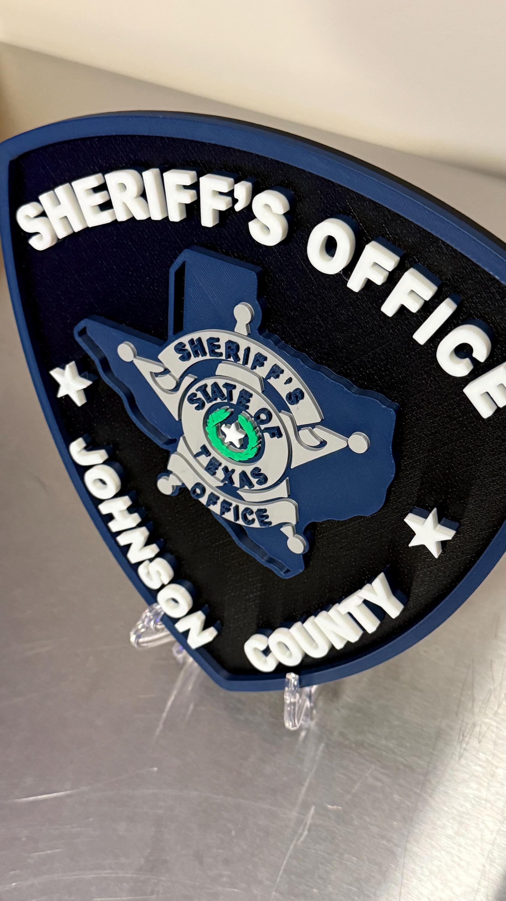 Johnson County Sheriff Texas 3D Display Plaque TX Wall Art