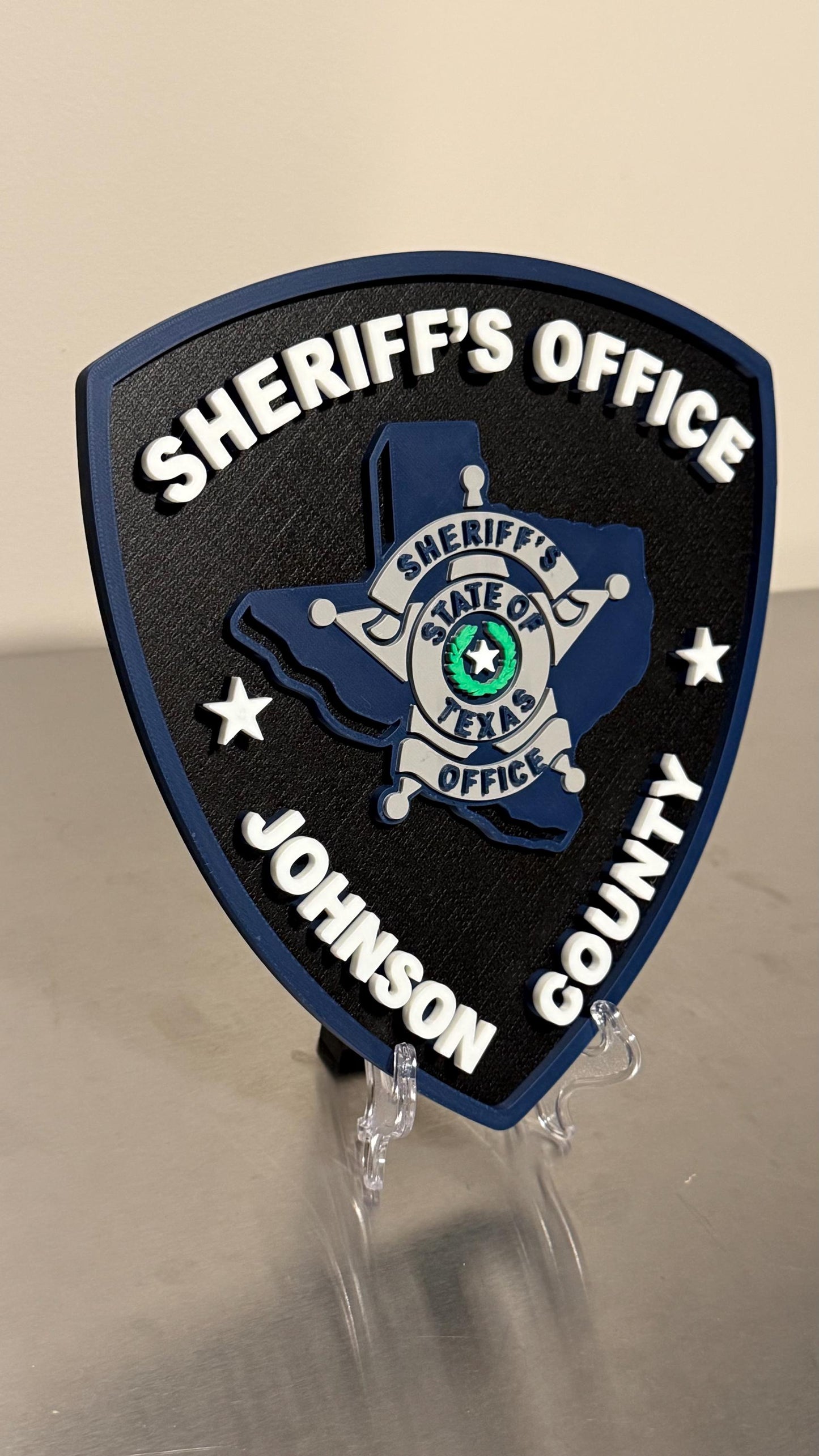 Johnson County Sheriff Texas 3D Display Plaque TX Wall Art