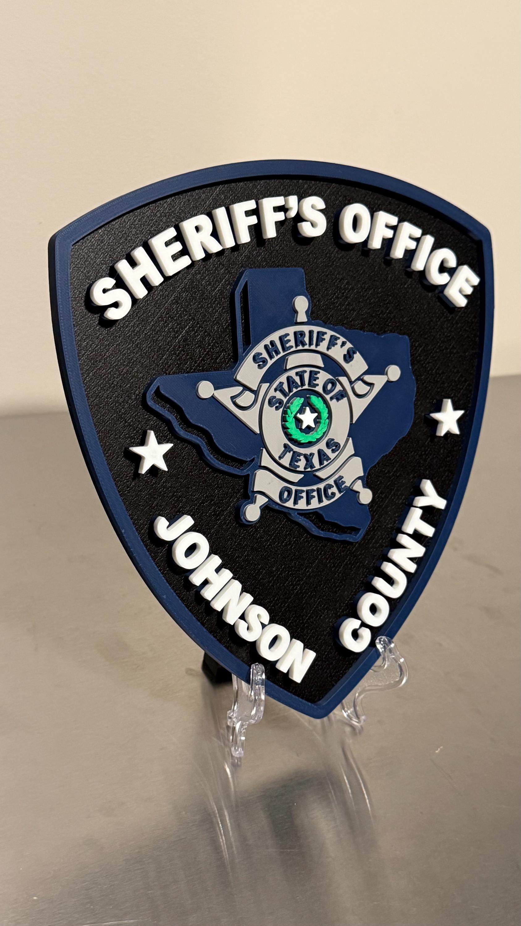 Johnson County Sheriff Texas 3D Display Plaque TX Wall Art